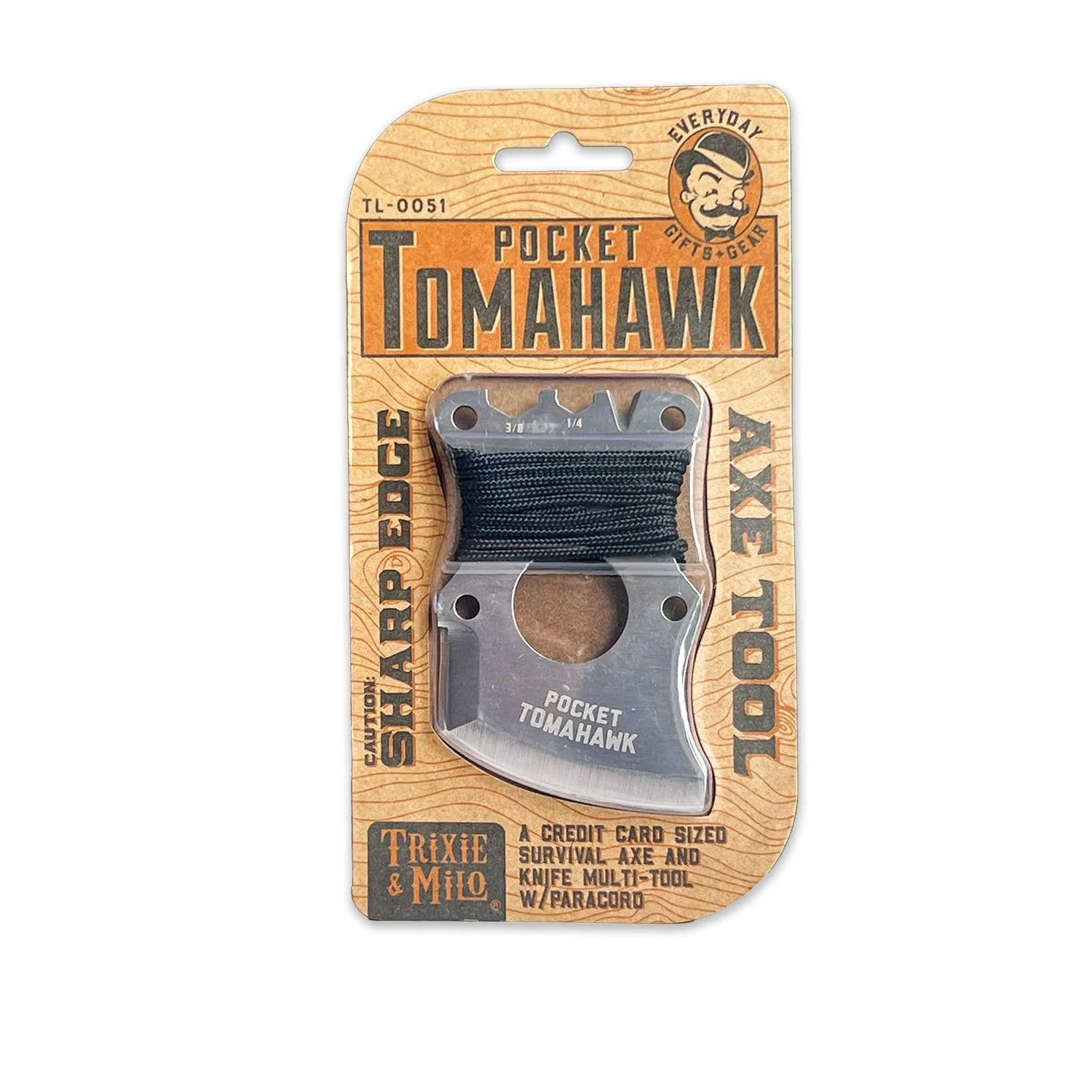 Adventure Card Pocket Tomahawk | Credit Card Size Survival Axe and Knife Tool | Gift for Men - Image 6
