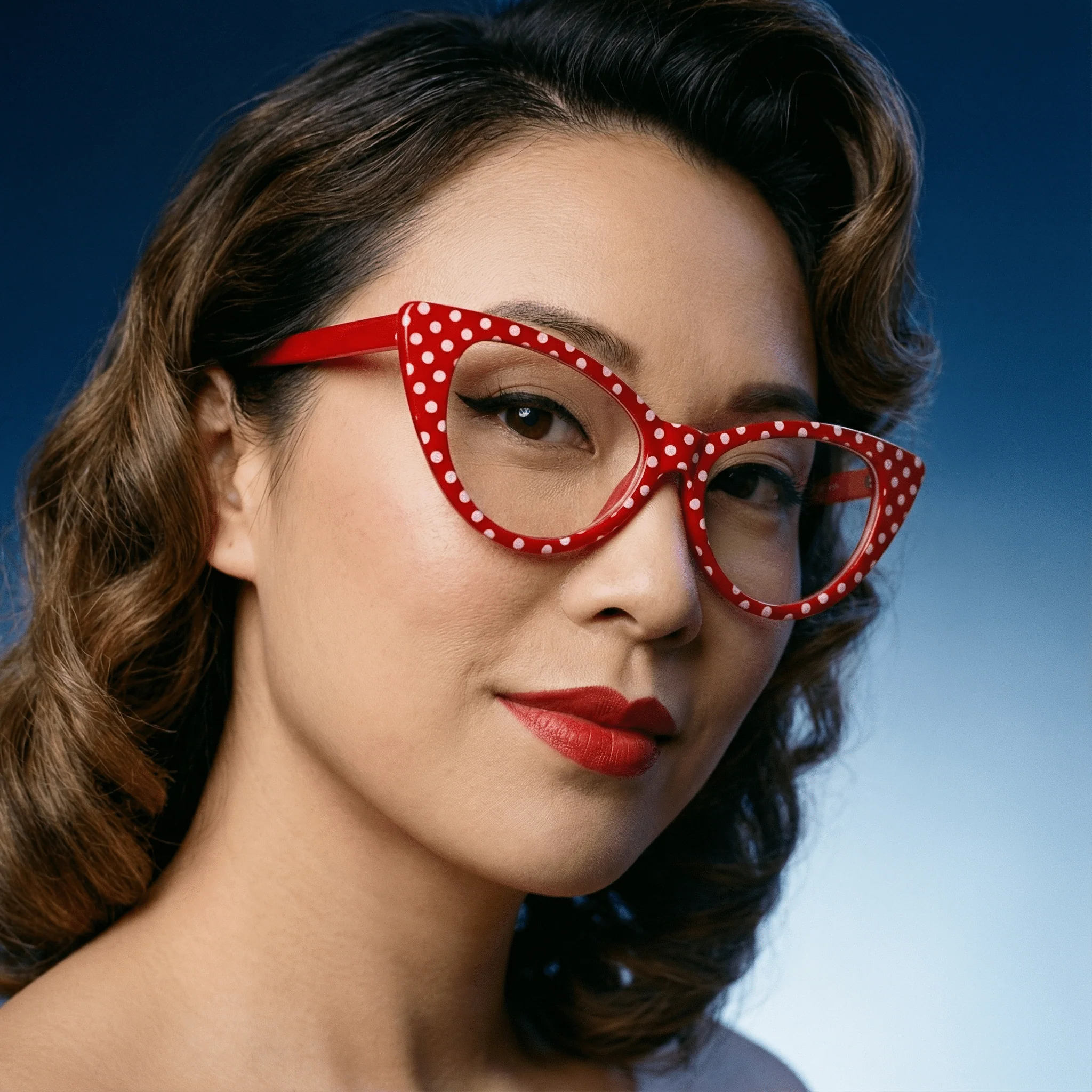 Polka Dot Super Cat Eye Glasses | Vintage Inspired Fashion Eyewear - Image 2