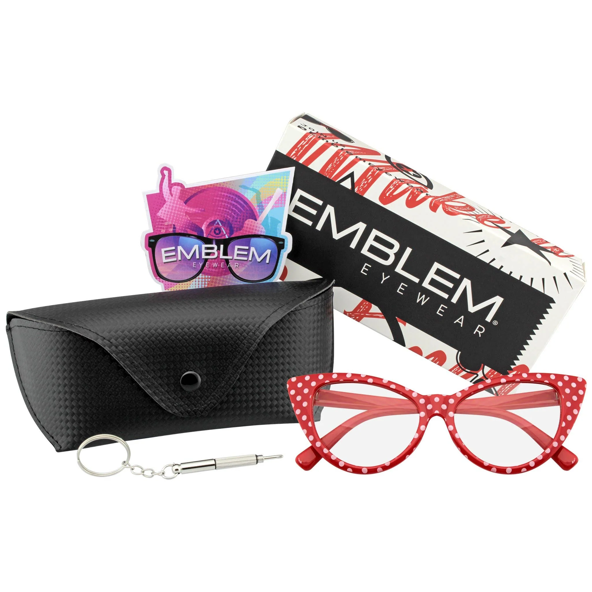 Polka Dot Super Cat Eye Glasses | Vintage Inspired Fashion Eyewear - Image 3