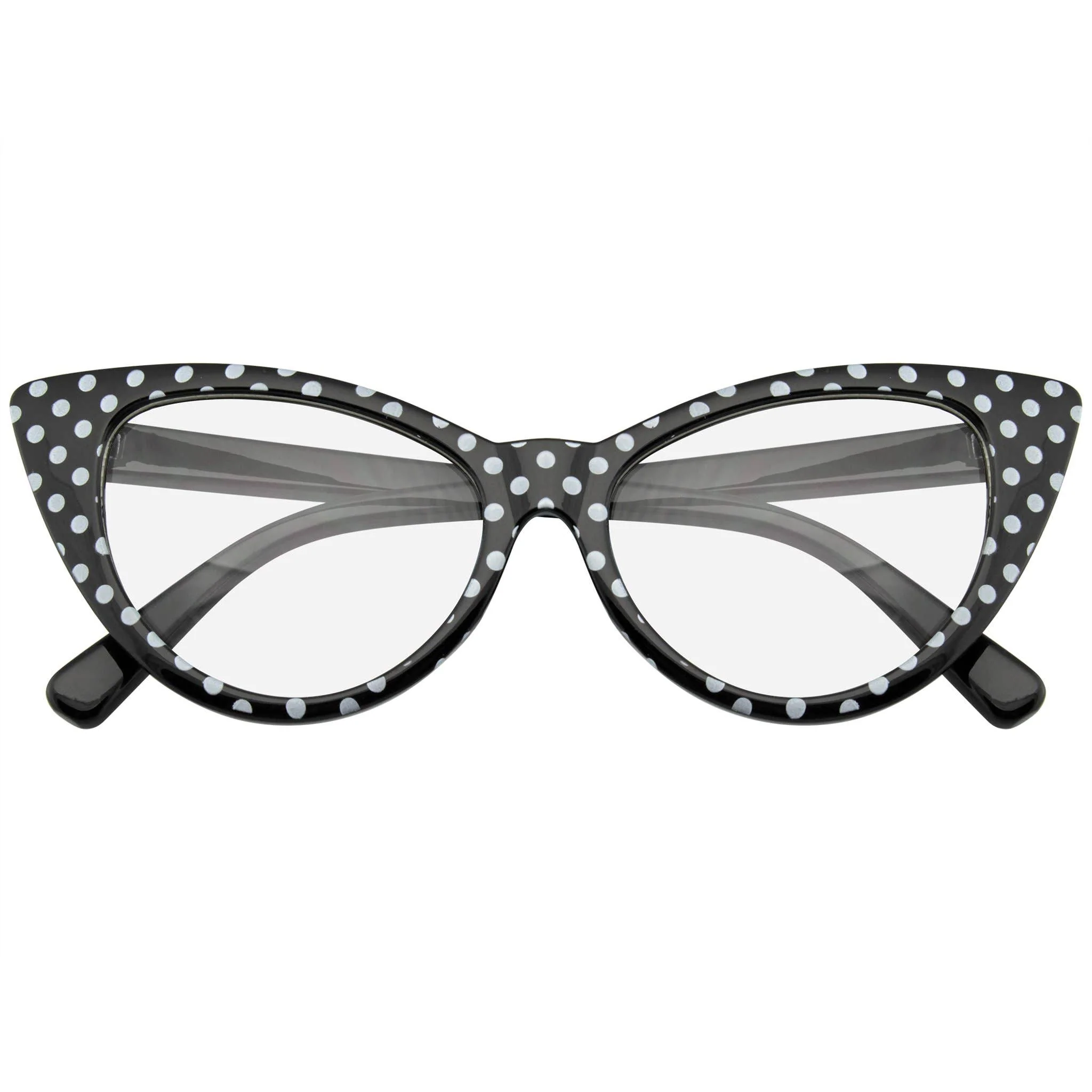 Polka Dot Super Cat Eye Glasses | Vintage Inspired Fashion Eyewear - Image 4