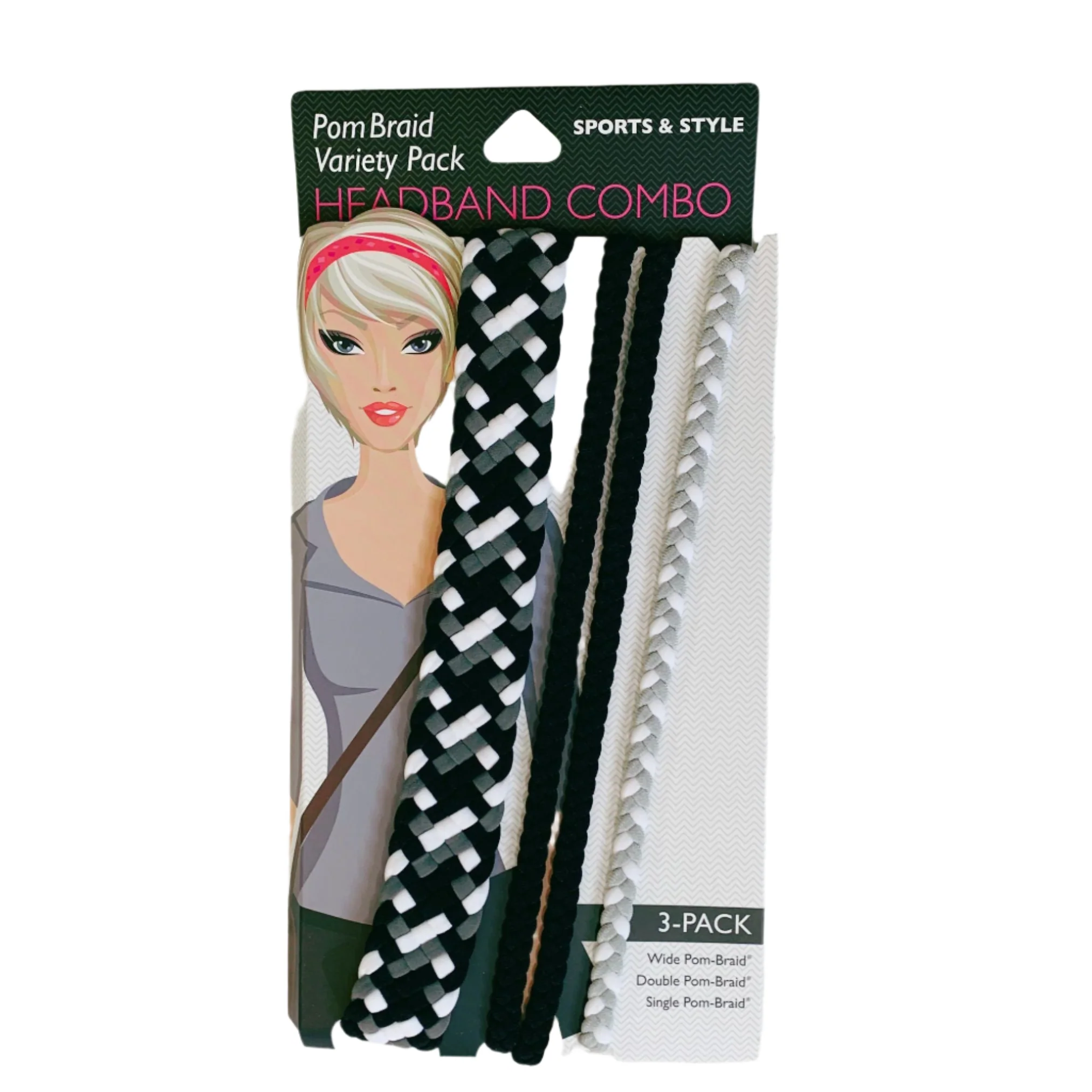 Stretchy Braid Headbands | Yoga Workout Headband Packs and Singles - Image 48