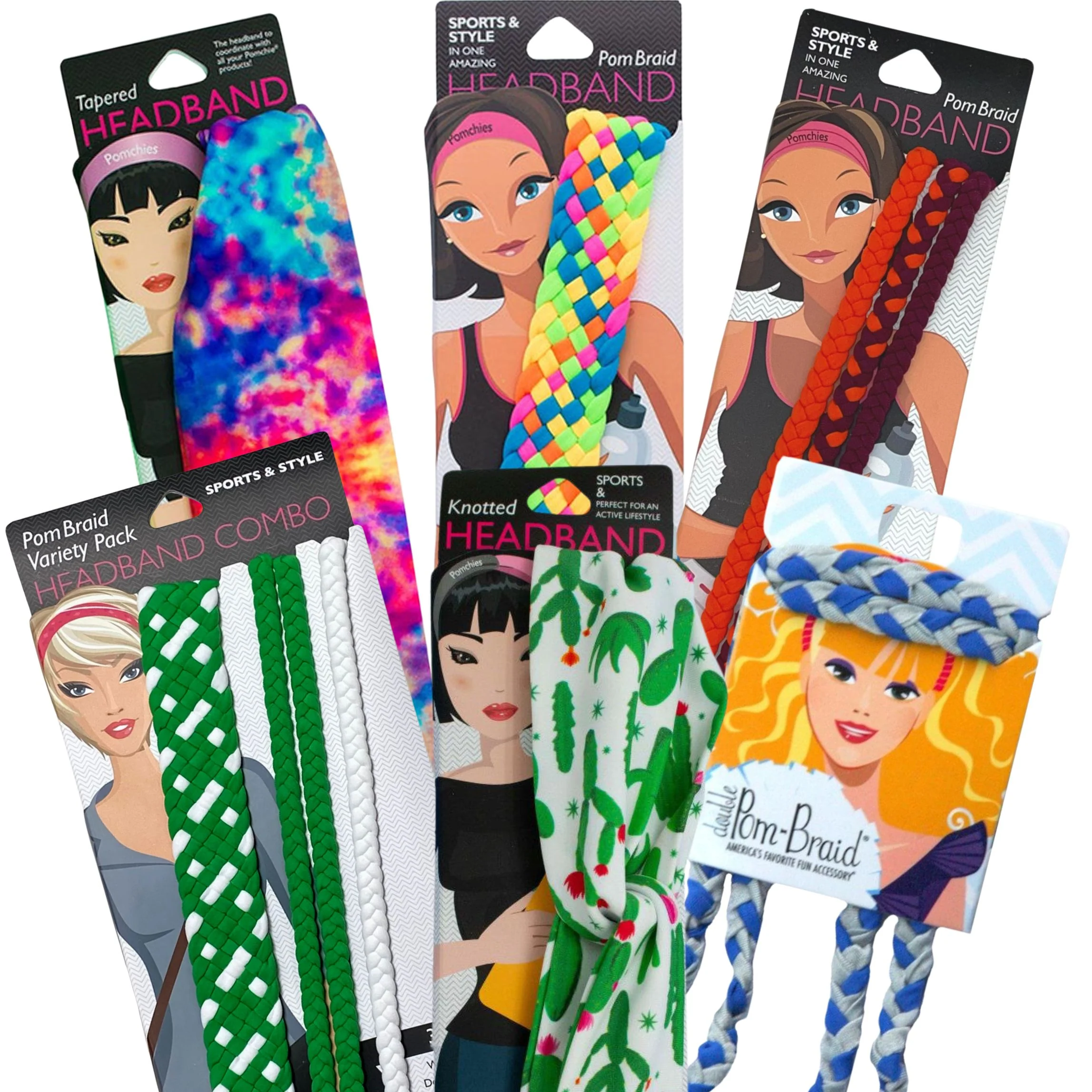 Stretchy Braid Headbands | Yoga Workout Headband Packs and Singles - Image 5