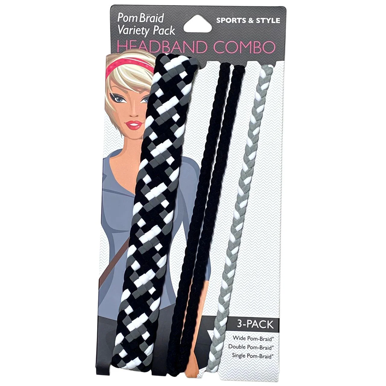Stretchy Braid Headbands | Yoga Workout Headband Packs and Singles - Image 8