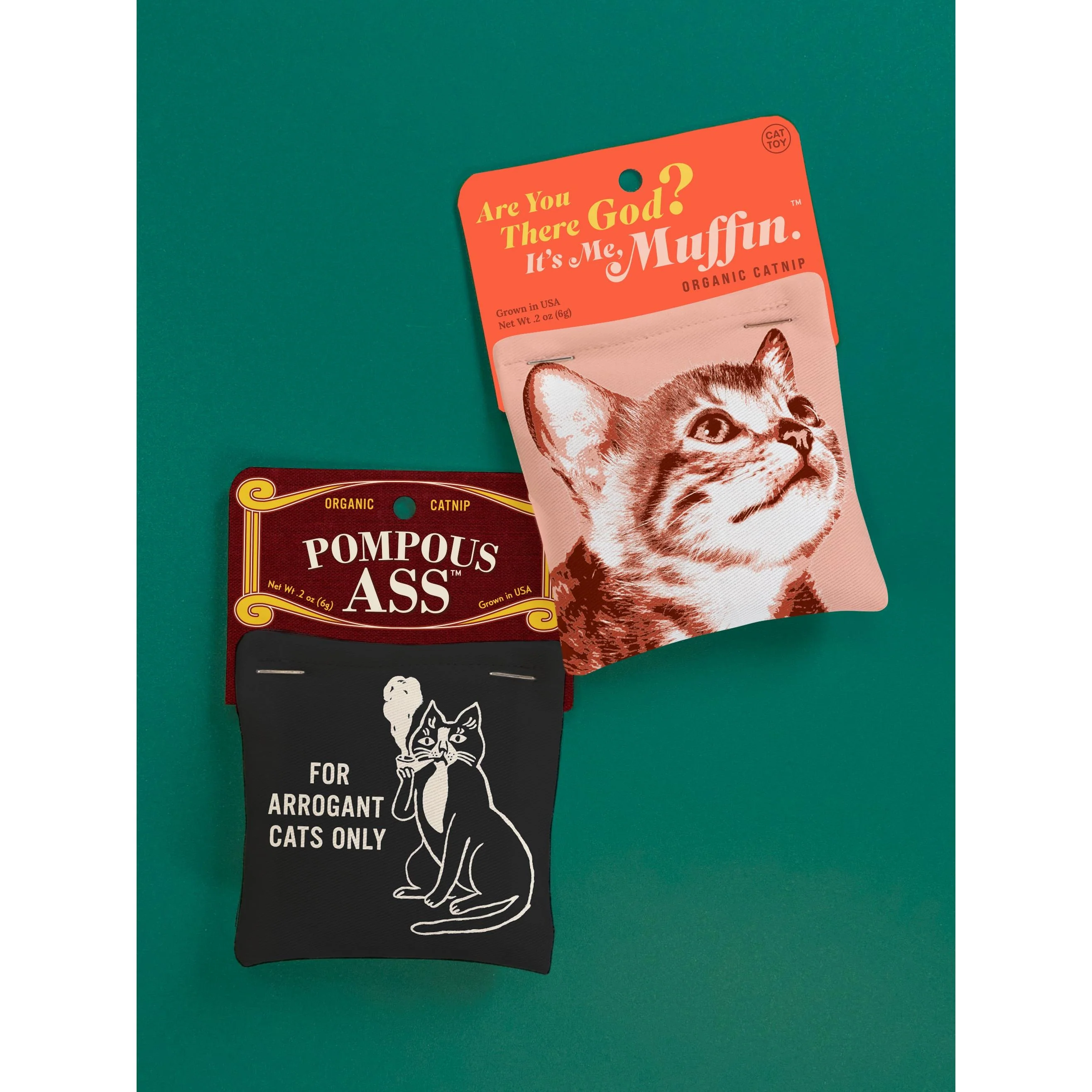 Pompous Ass Catnip Toy | Premium Organic Catnip in Illustrated Cotton Pouch | BlueQ at GetBullish - Image 3