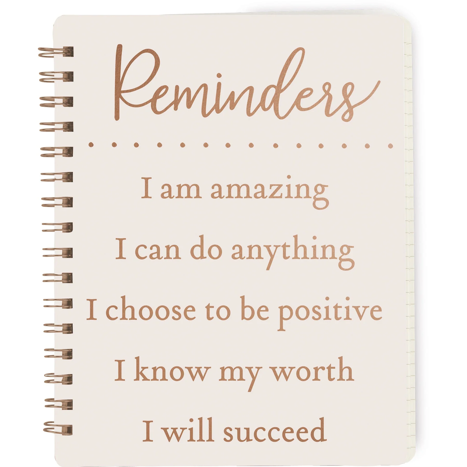 Positive Reminders - I Am Amazing Spiral Notebook | 5.75" x 7.50" | 120 Lined Pages - Image 4