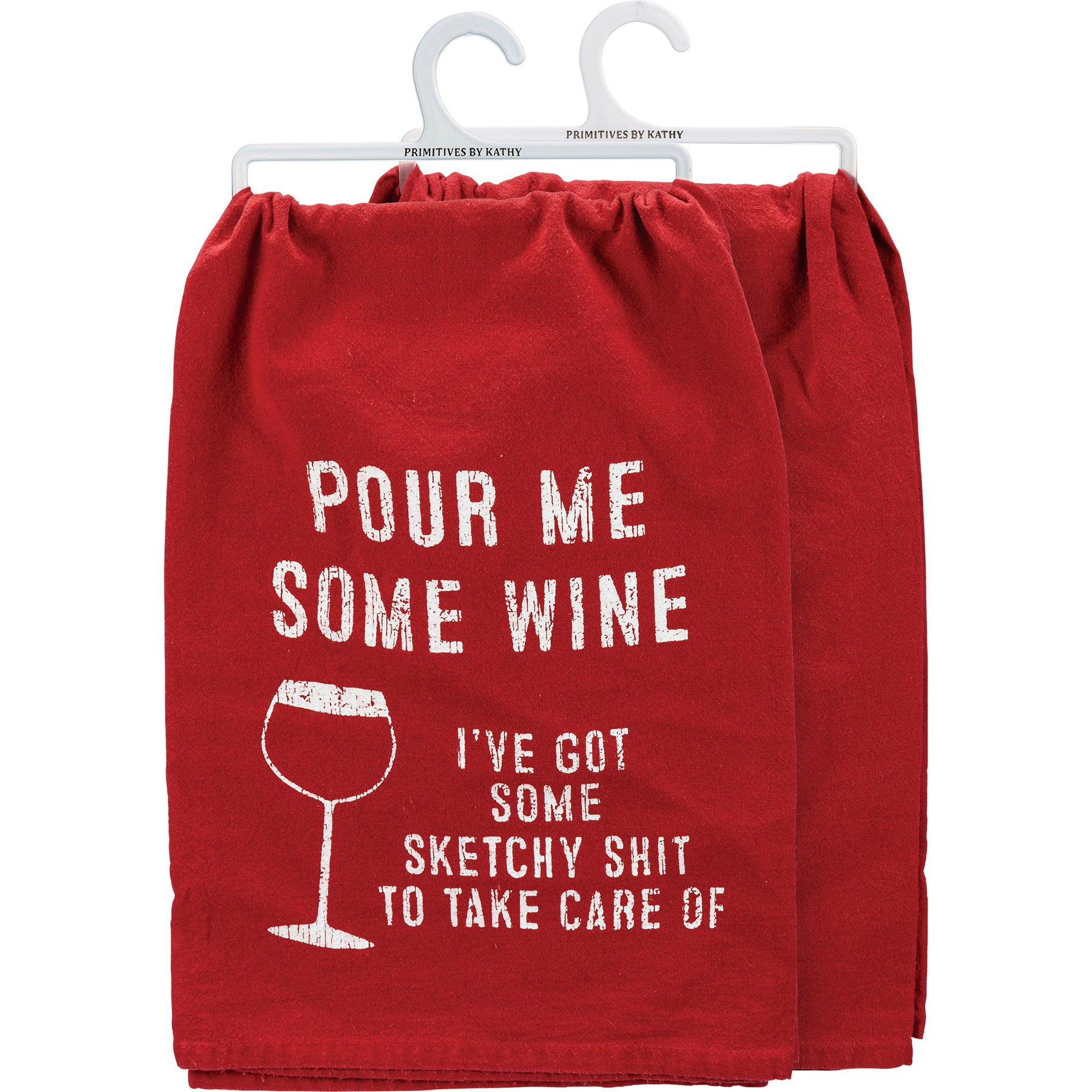 Pour Me Some Wine Red Kitchen Towel | Cotton Hand Tea Dish Towel | 28" x 28" - Image 4