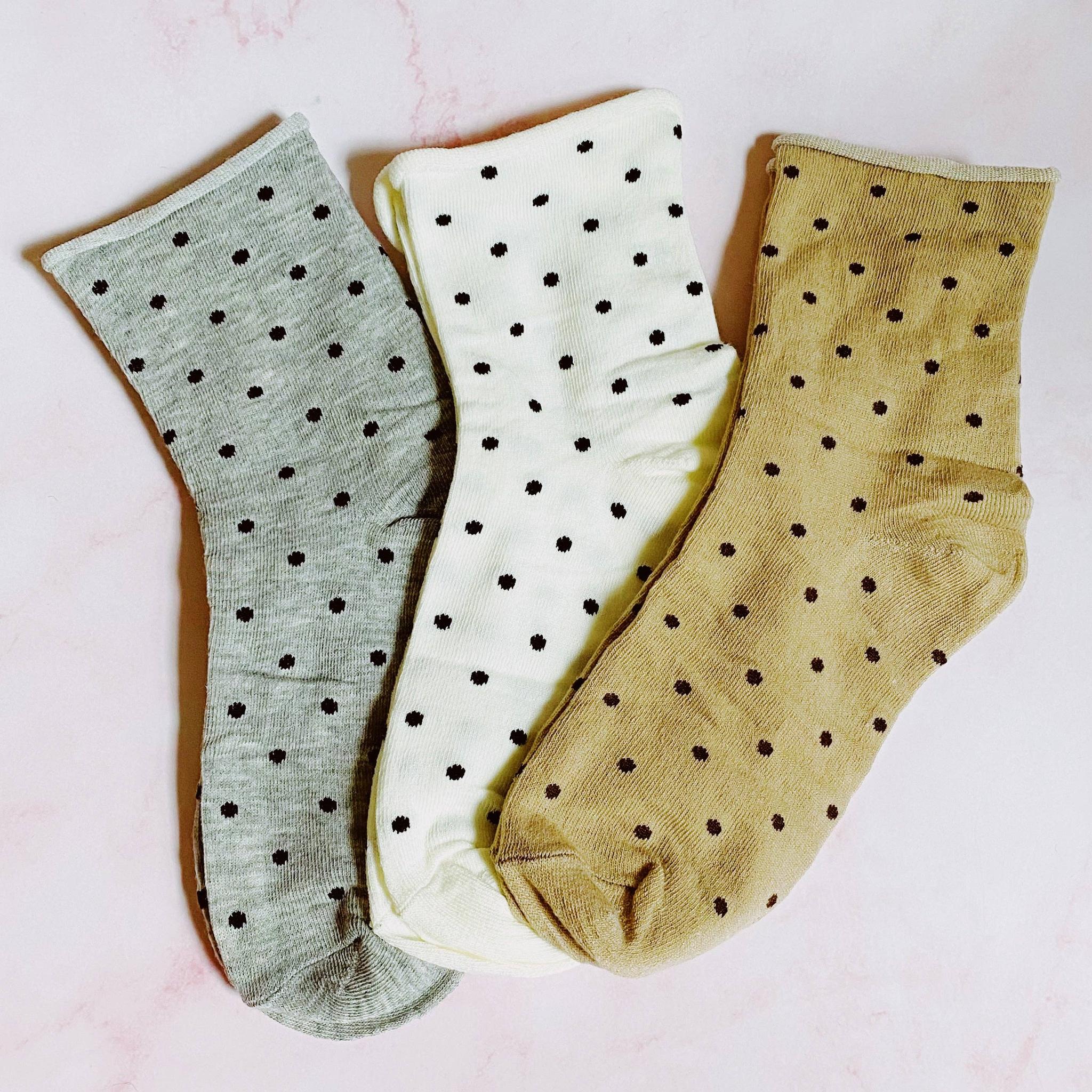 Precious Polka Dot Socks – Set of 3 Coordinating Pairs - Image 5