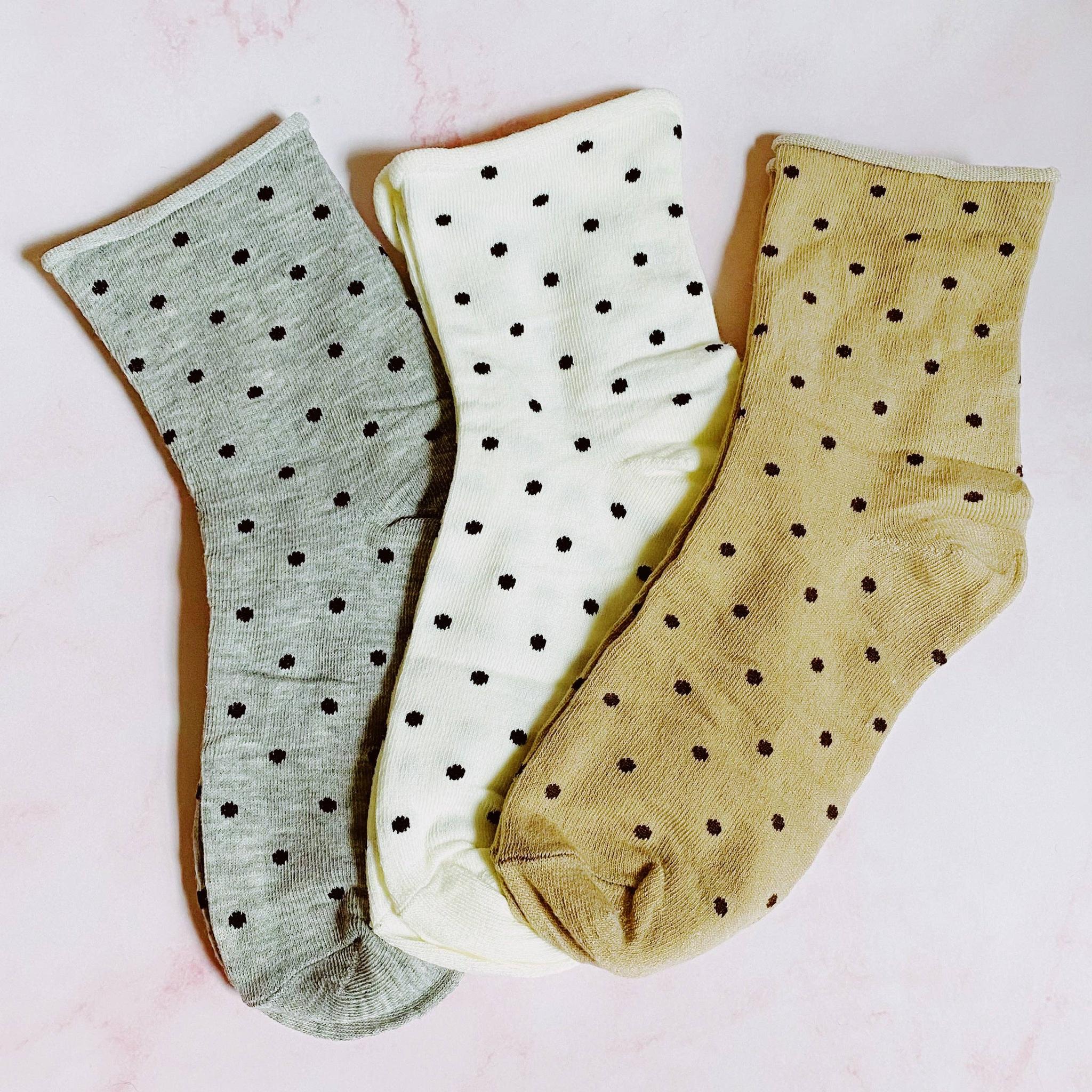 Precious Polka Dot Socks – Set of 3 Coordinating Pairs - Image 6