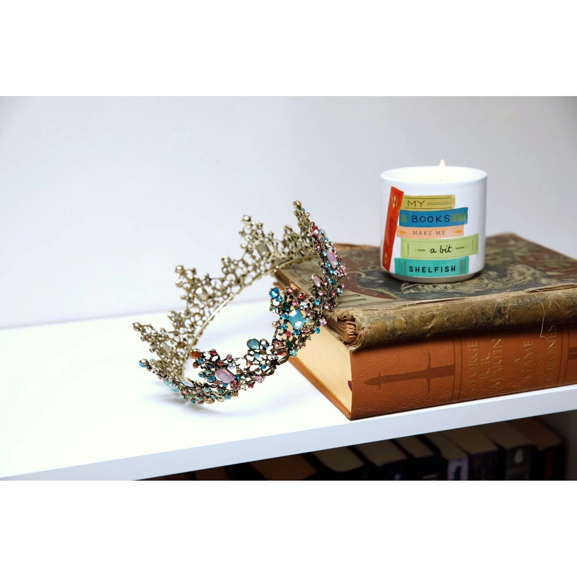 Princess of Pastels Luxe Tiara Crown | Royalty Crown Party or Bridal Hair Accessory - Image 6
