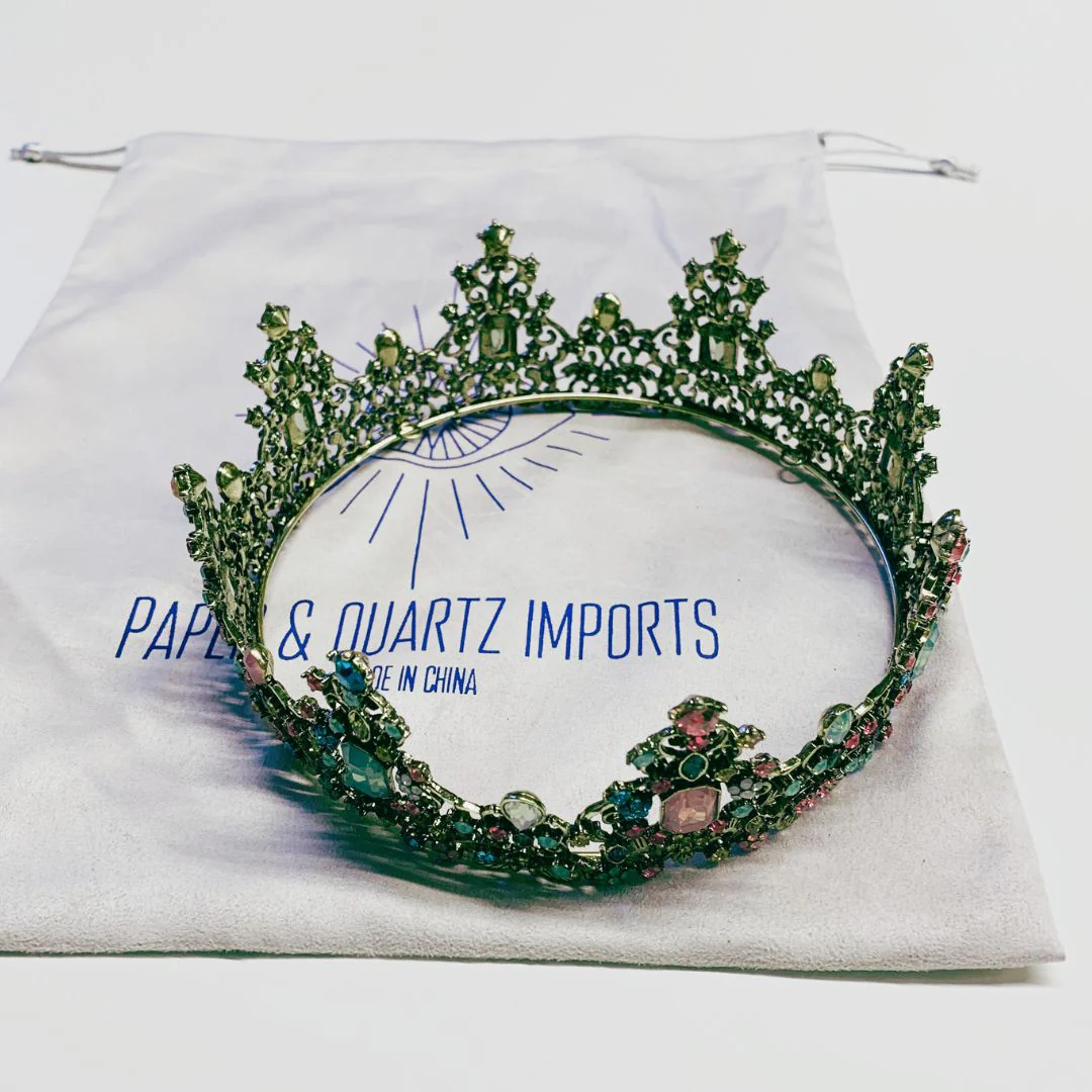 Princess of Pastels Luxe Tiara Crown | Royalty Crown Party or Bridal Hair Accessory - Image 8