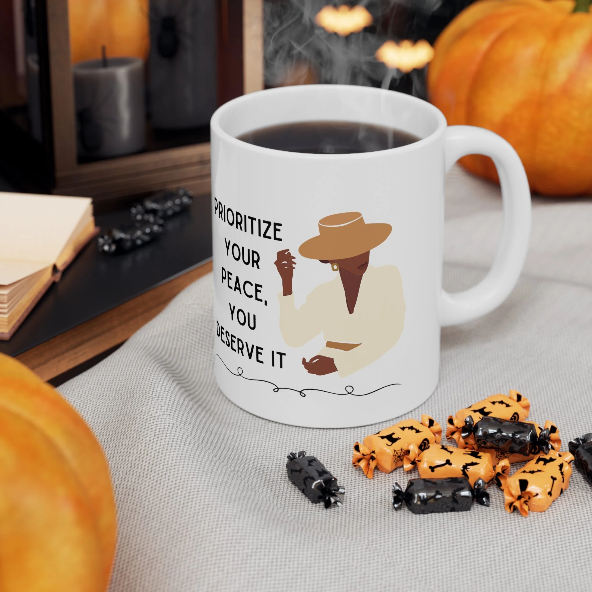 Prioritize Your Peace, You Deserve It Ceramic Mug 11oz - Image 5