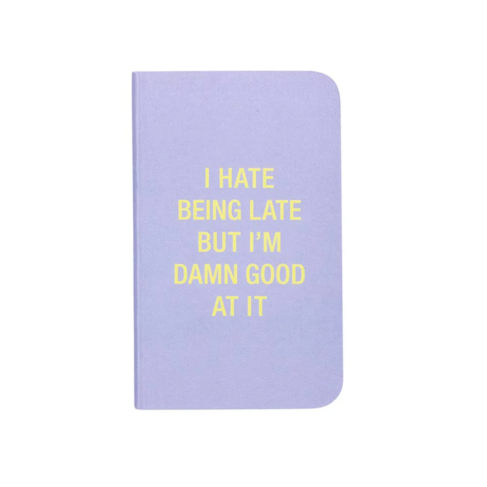 I Don't Procrastinate / I Hate Being Late Note Book Set in Yellow and Lilac - Image 4