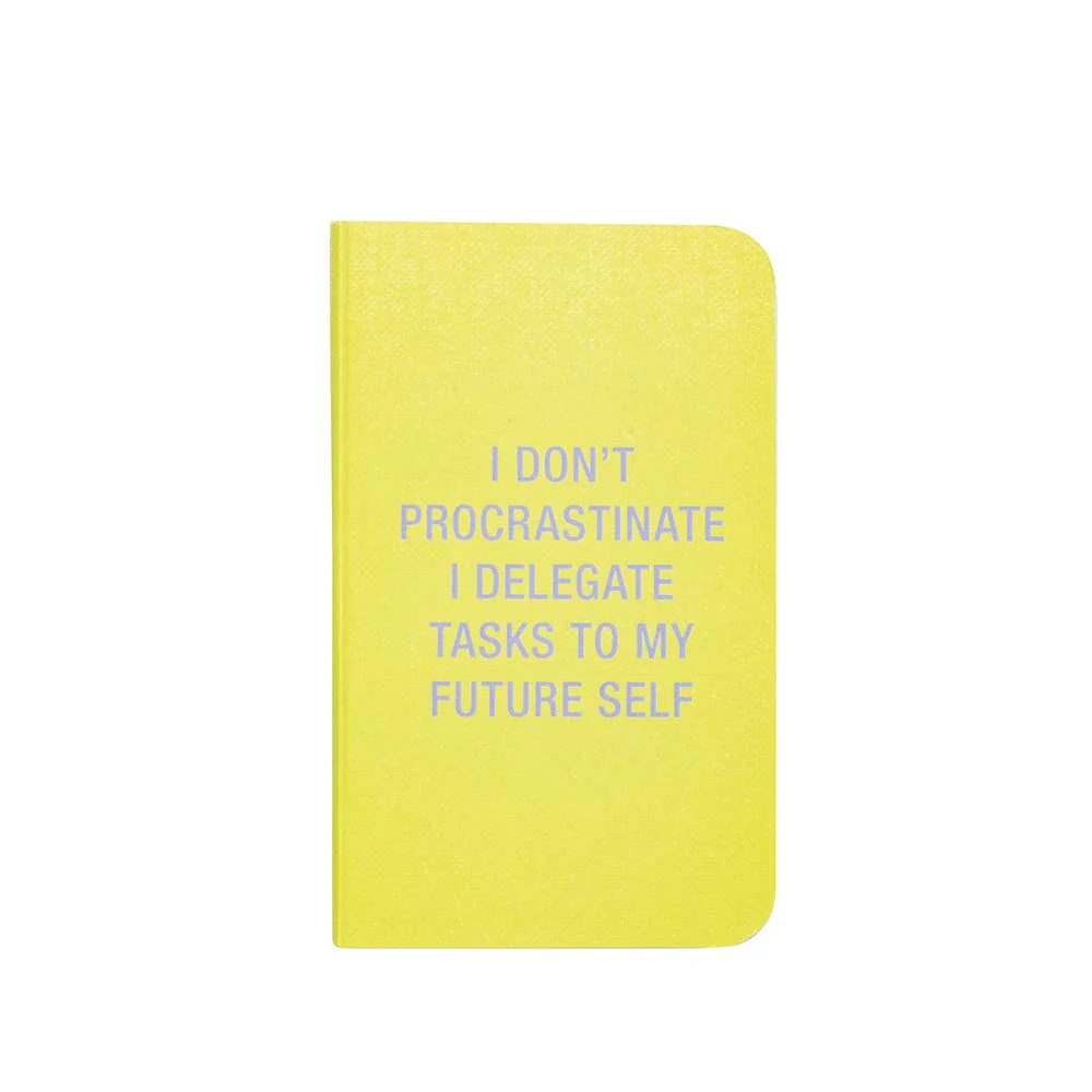 I Don't Procrastinate / I Hate Being Late Note Book Set in Yellow and Lilac - Image 5