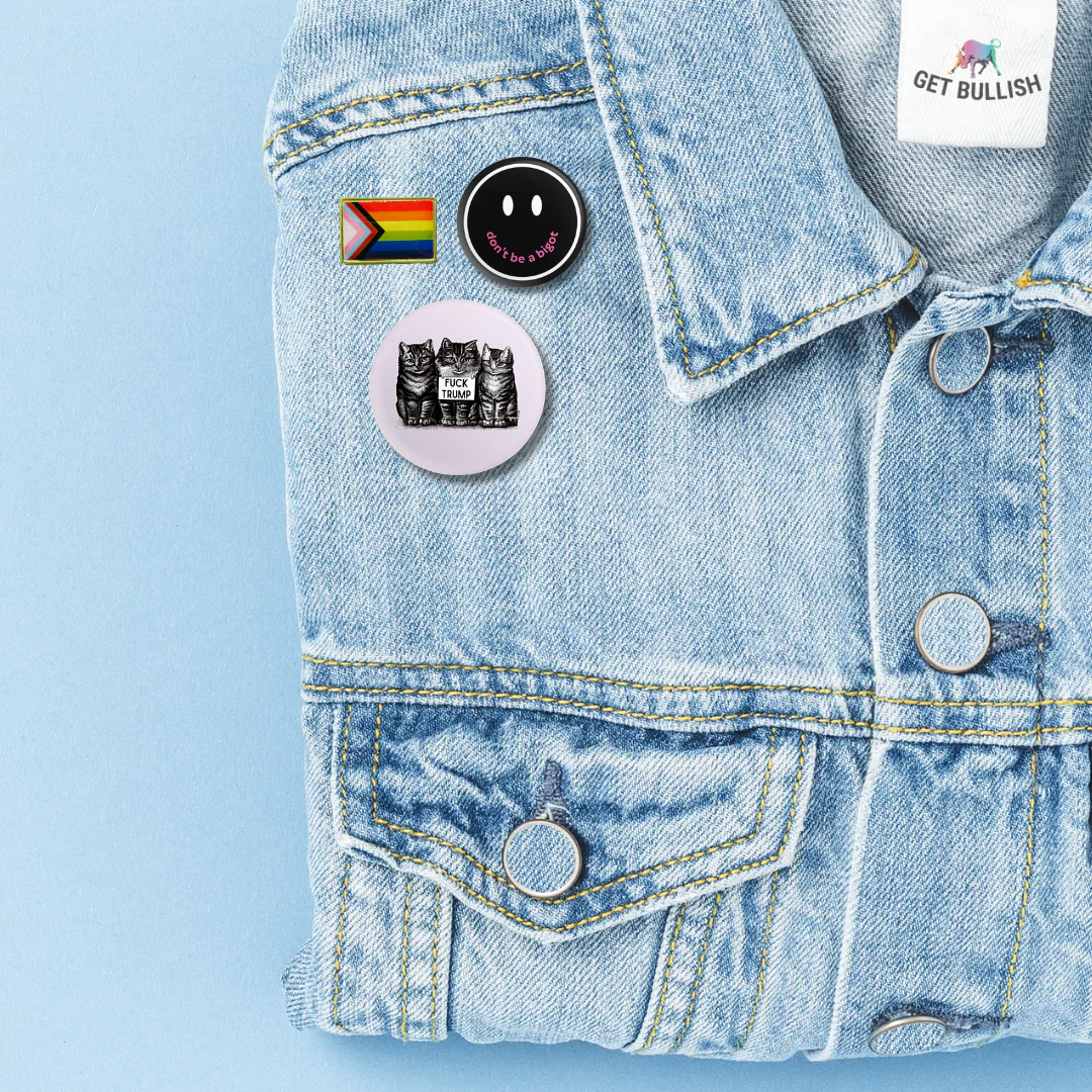Progress Pride Flag Pin | LGBTQ Rainbow Flag Gold and Enamel Pin Brooch - Image 2