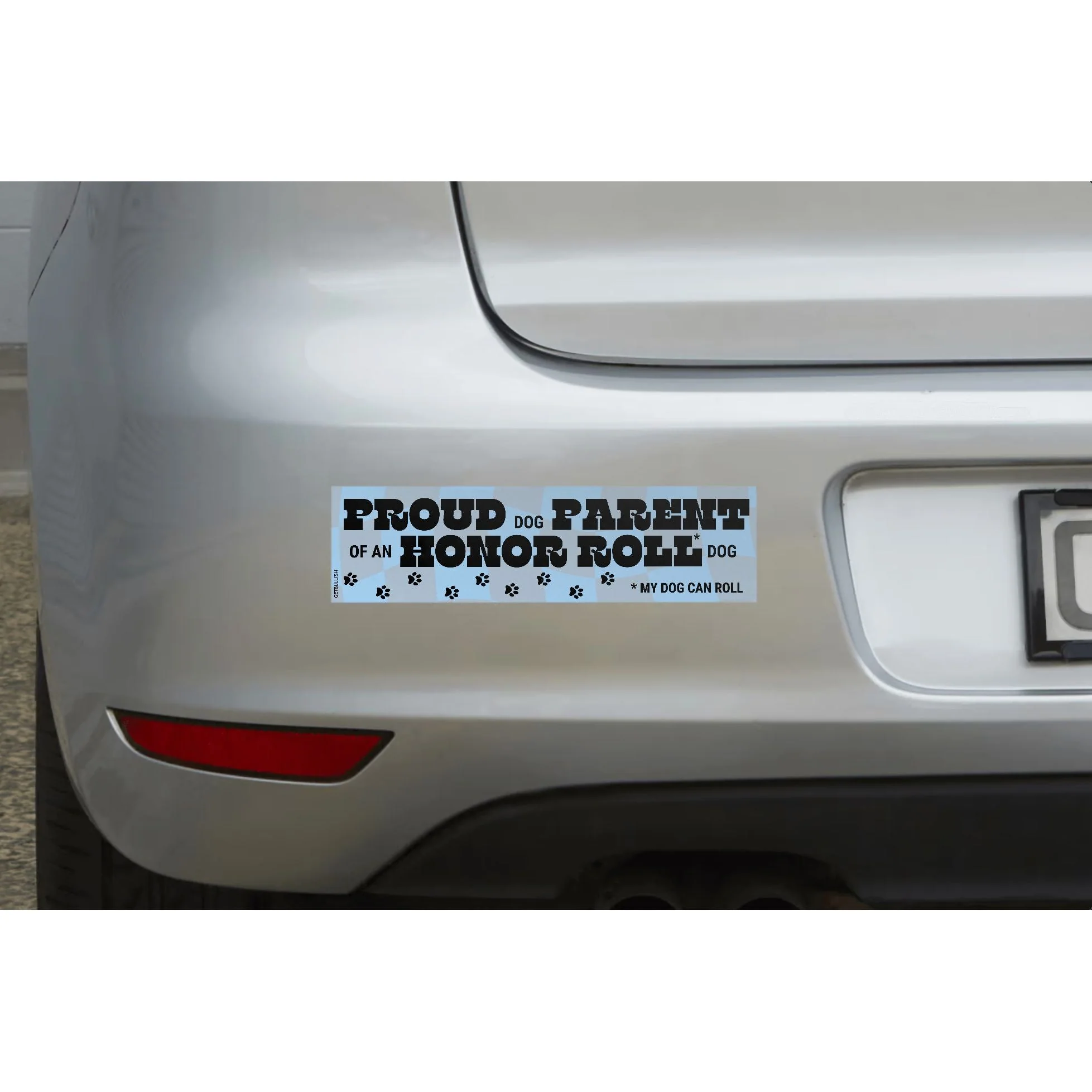 Proud Dog Parent of an Honor Roll Doll (My Dog Can Roll) Bumper Sticker - Image 3