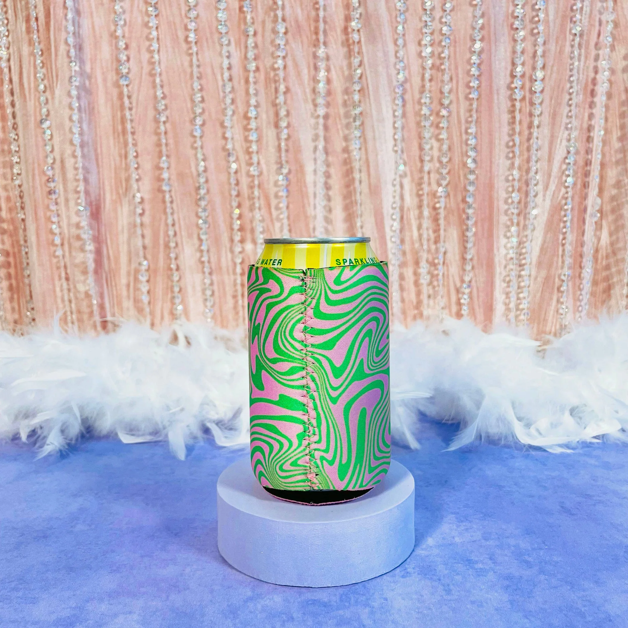 Psychedelic Swirl Koozie | Beverage Can Sleeves - Image 3