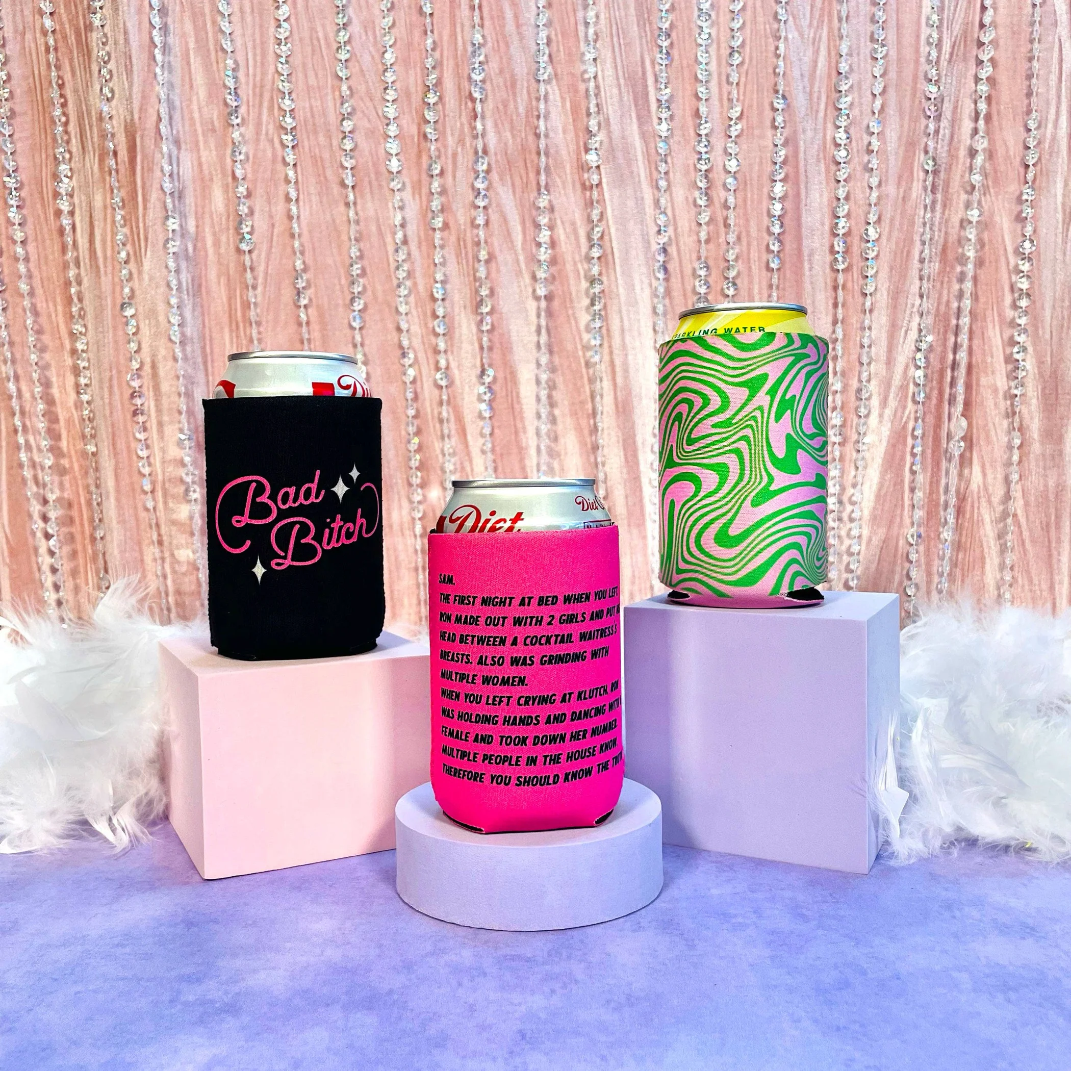 Psychedelic Swirl Koozie | Beverage Can Sleeves - Image 5