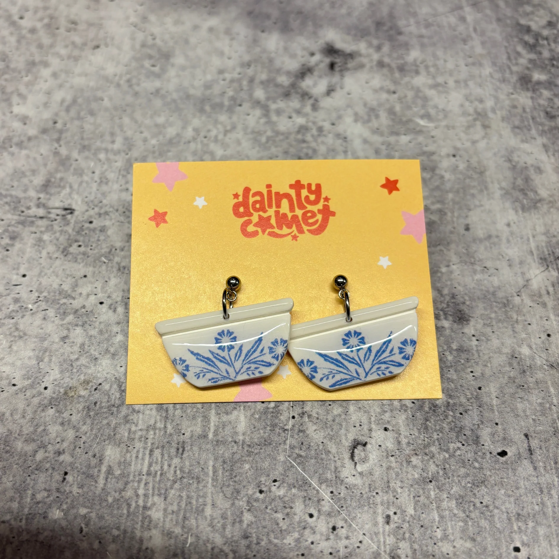 Handmade Pyrex Dish Earrings | Historic Prints on Polymer Clay - Image 12