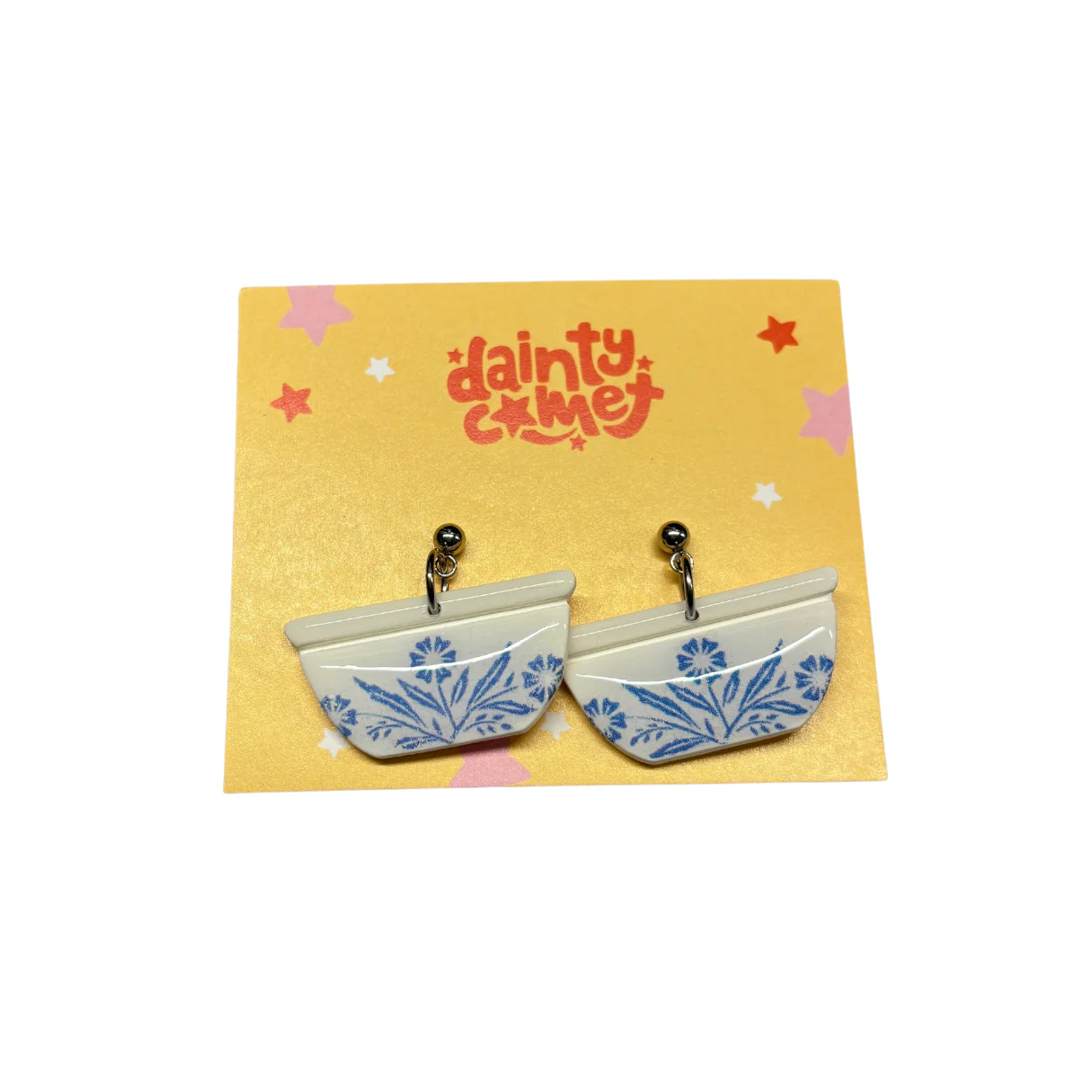 Handmade Pyrex Dish Earrings | Historic Prints on Polymer Clay - Image 3