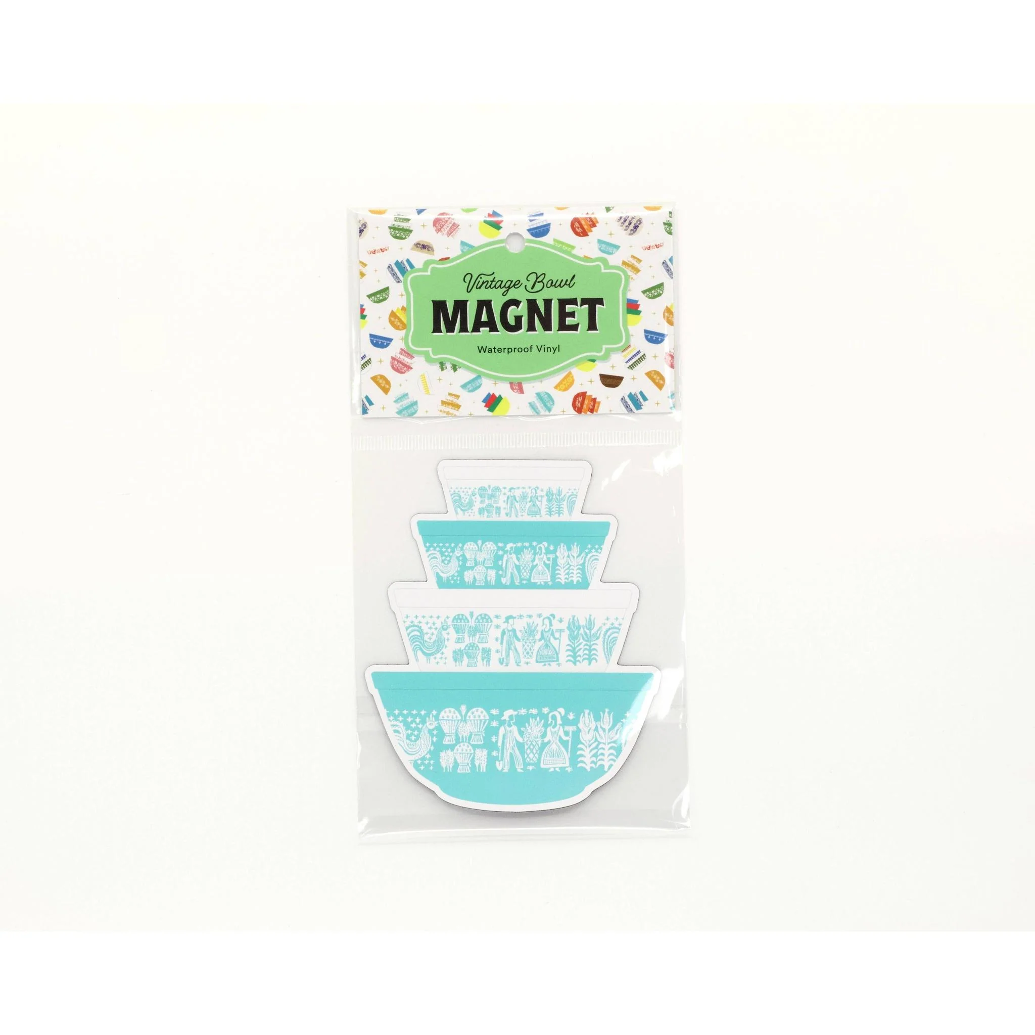 Pyrex-Inspired Mixing Bowl Stack Magnet | Retro Vintage Fridge Magnet - Image 2