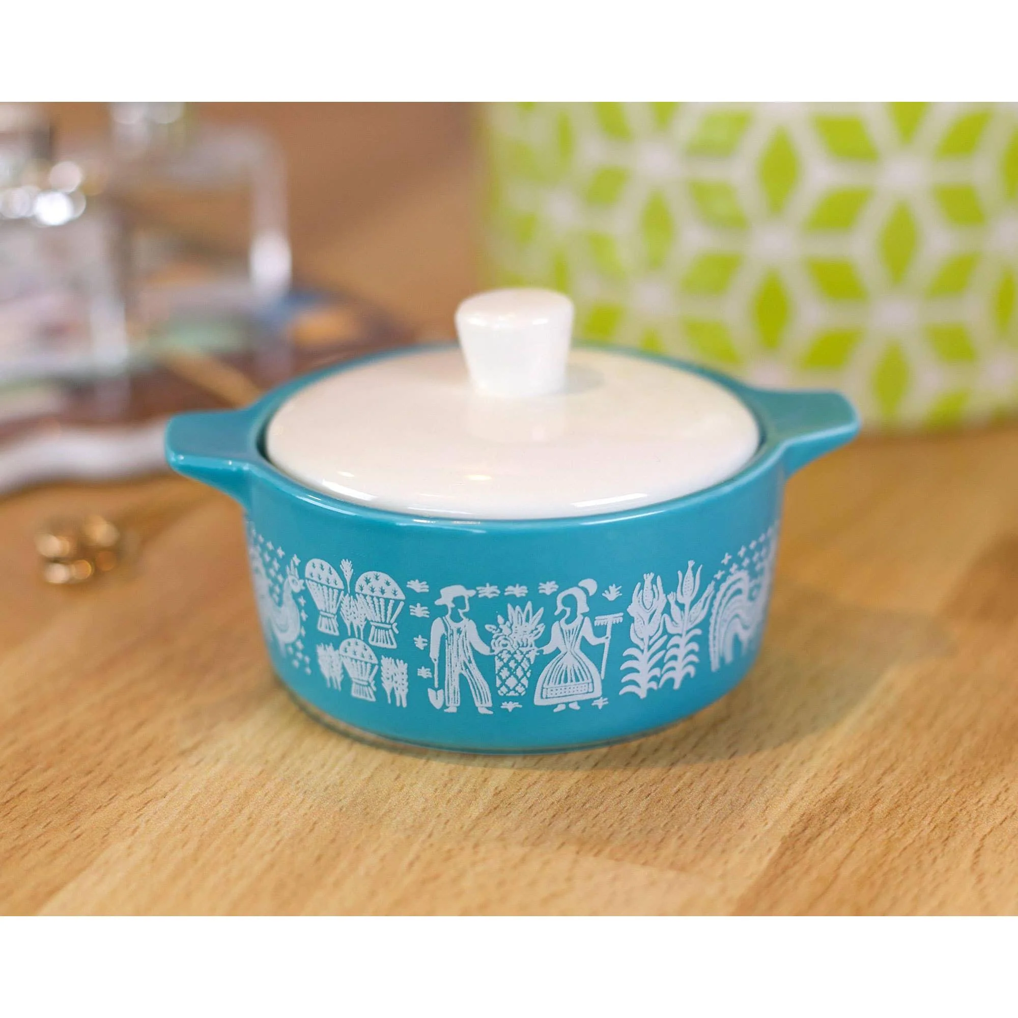 Pyrex-Inspired Casserole Ceramic Trinket Box | Retro Vintage Kitchen Keepsake - Image 3