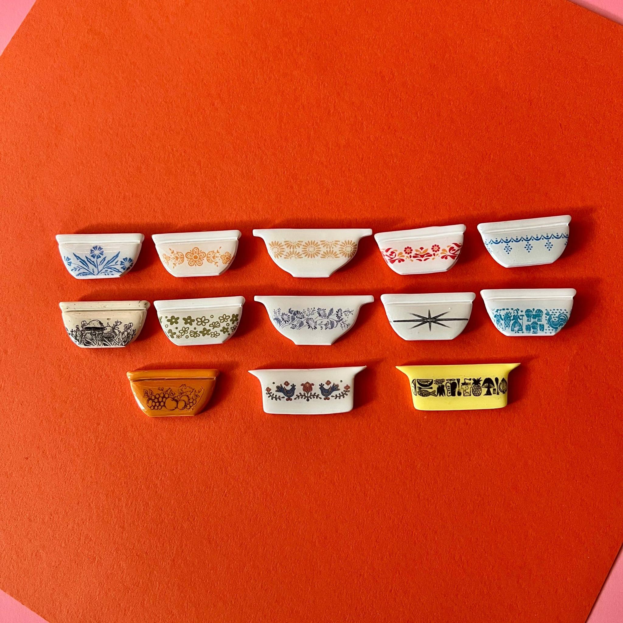 Handmade Pyrex Dish Tiny Magnets in Various Styles | Historic Prints on Polymer Clay - Image 21