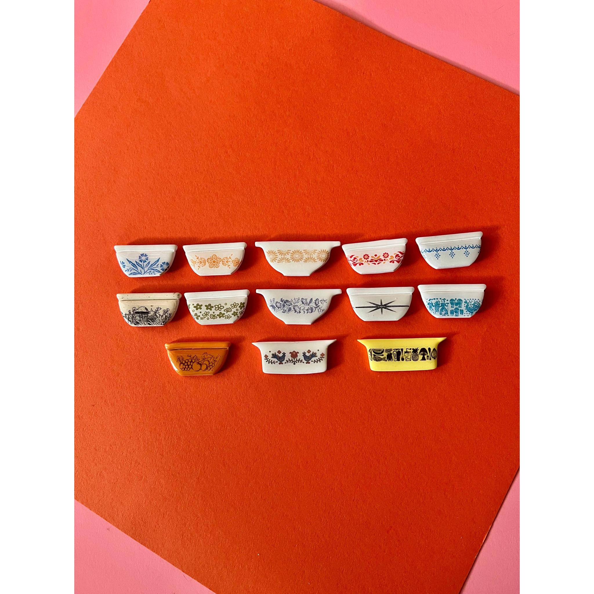Handmade Pyrex Dish Tiny Magnets in Various Styles | Historic Prints on Polymer Clay - Image 27