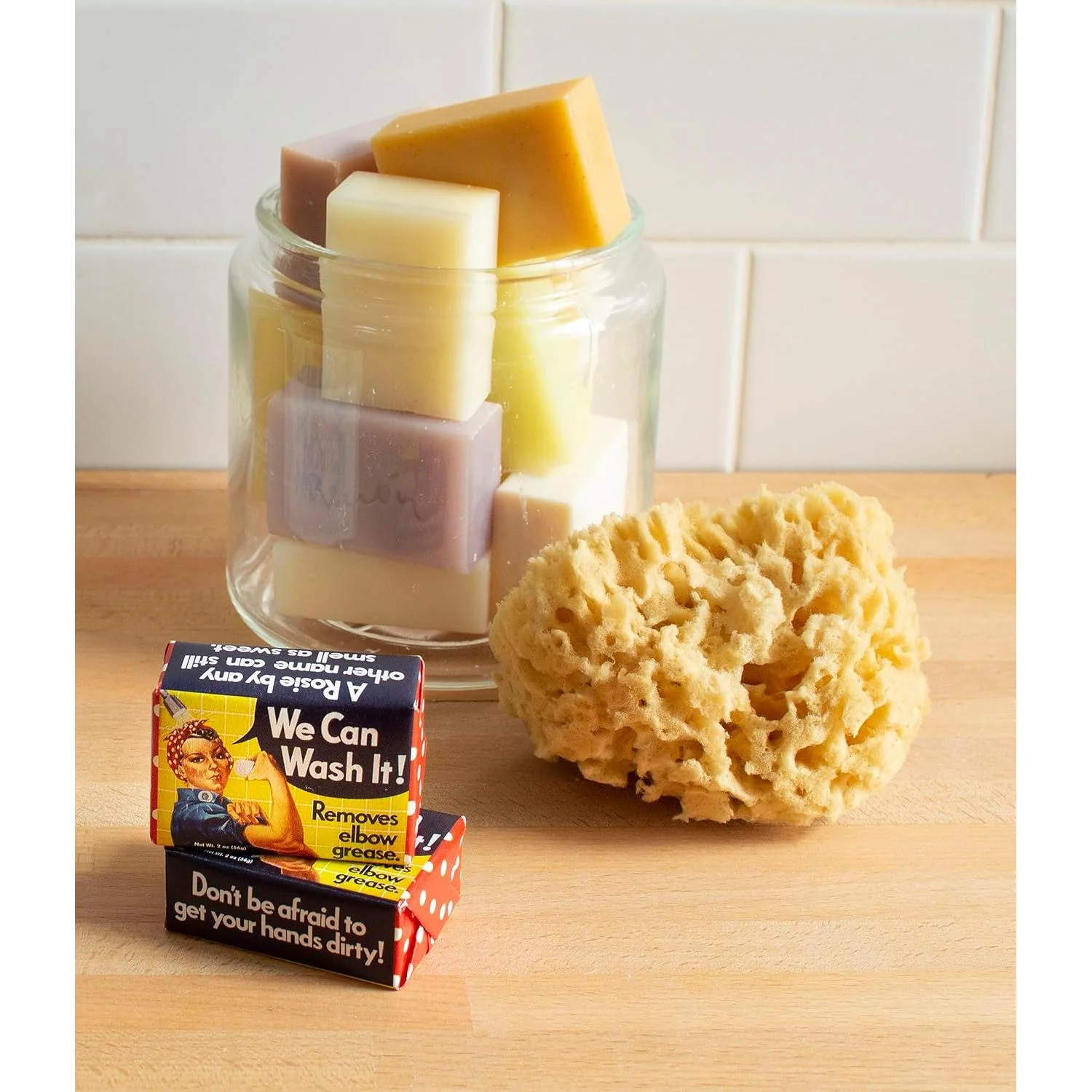 Rosie the Riveter Mini Soap - We Can Wash It! | Women's Empowerment Themed Gift Soap - Image 5