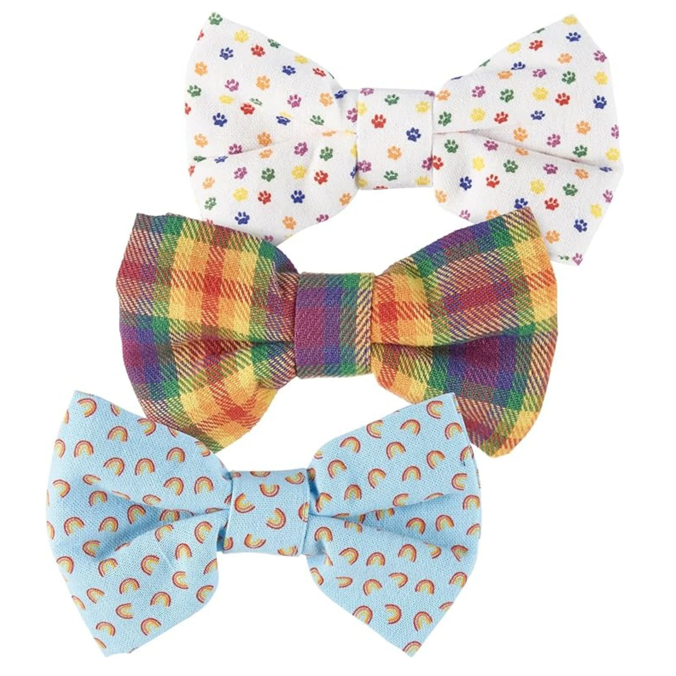 Rainbow Plaid Pet Bow Tie Set | LGBTQ Pride Pet Accessories | Gift For Cat/Dog Lover - Image 11