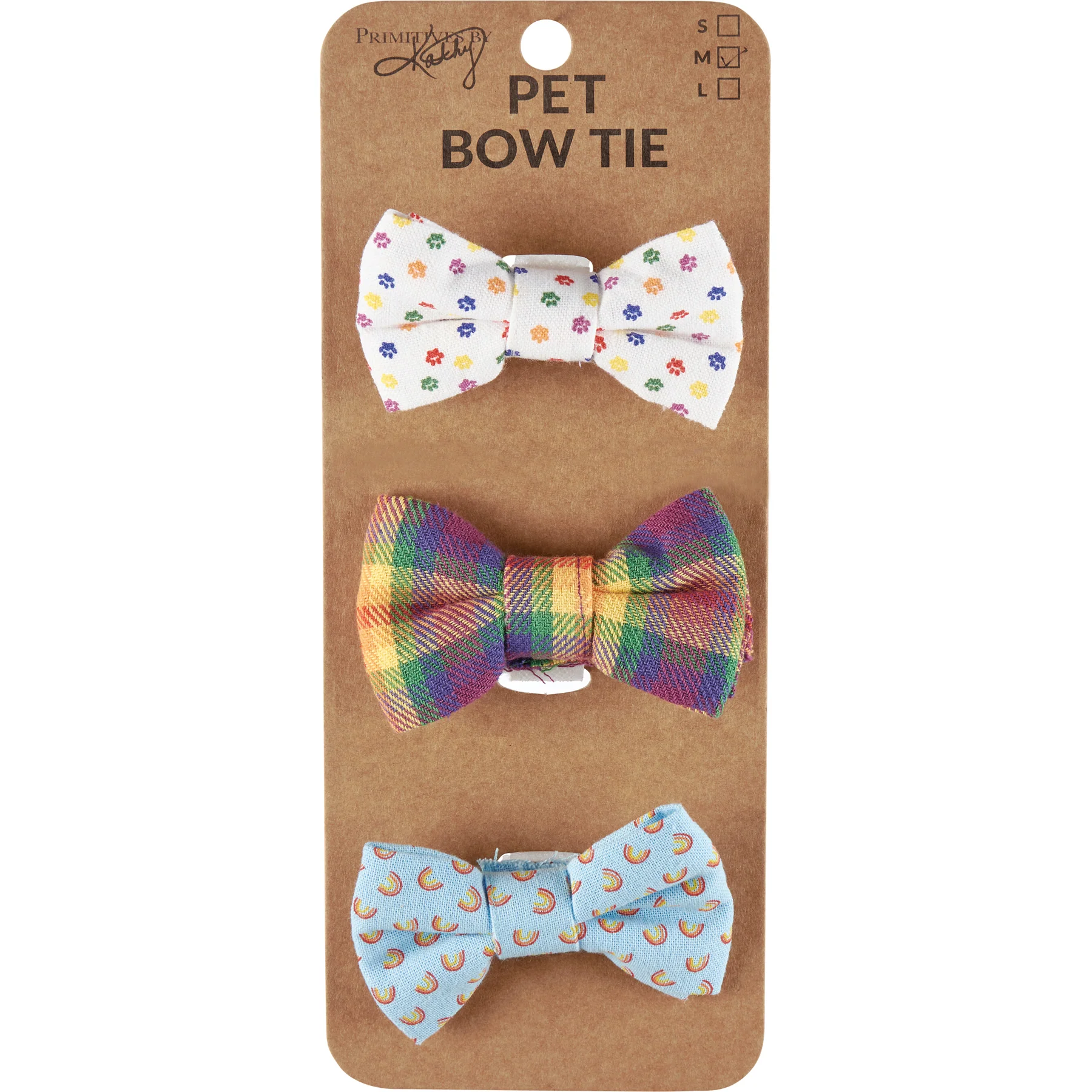 Rainbow Plaid Pet Bow Tie Set | LGBTQ Pride Pet Accessories | Gift For Cat/Dog Lover - Image 3