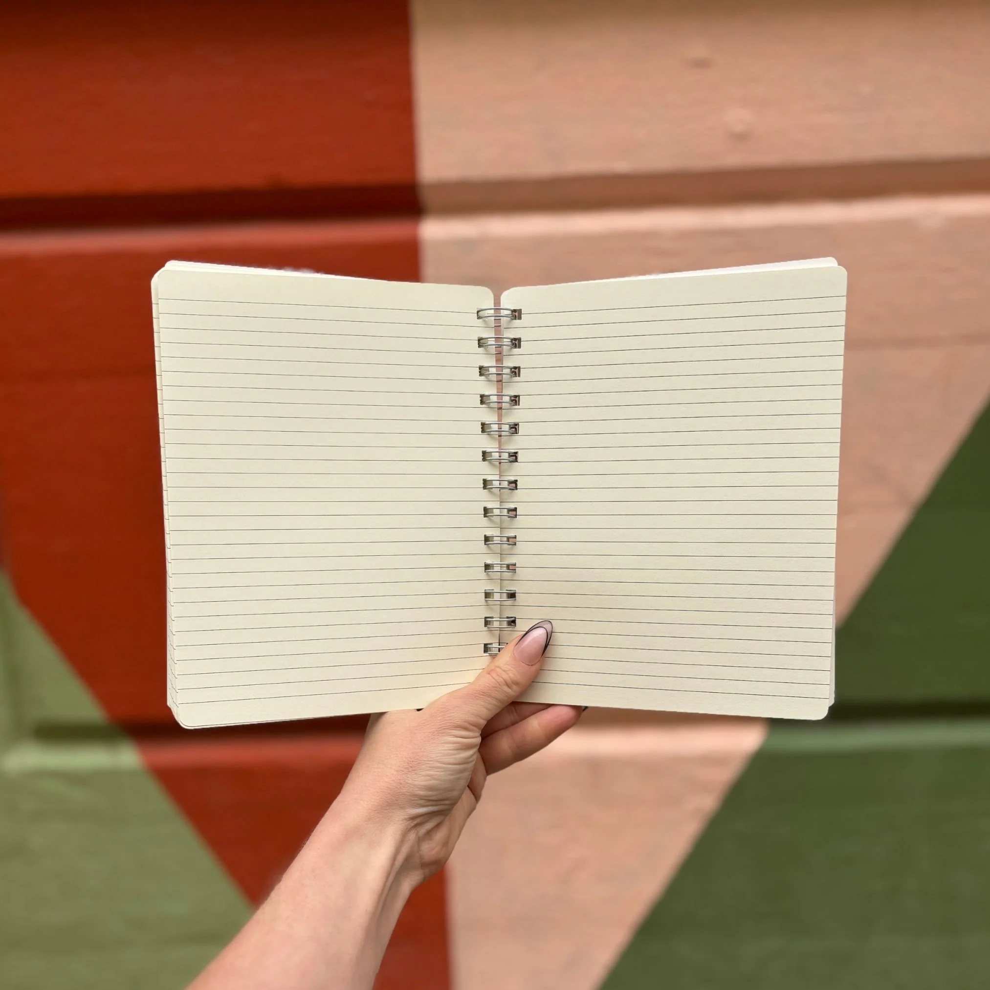 Rainbow Spiral Notebook | Double-sided 120 Lined Pages Wood Burned Art Style Journal - Image 5