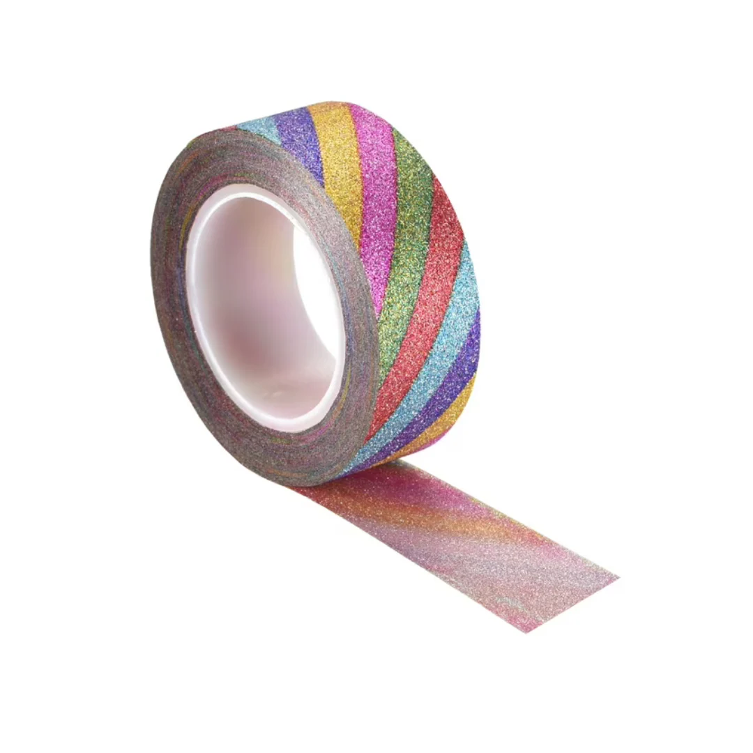 Rainbow Stripe Glitter Washi Tape - Image 4