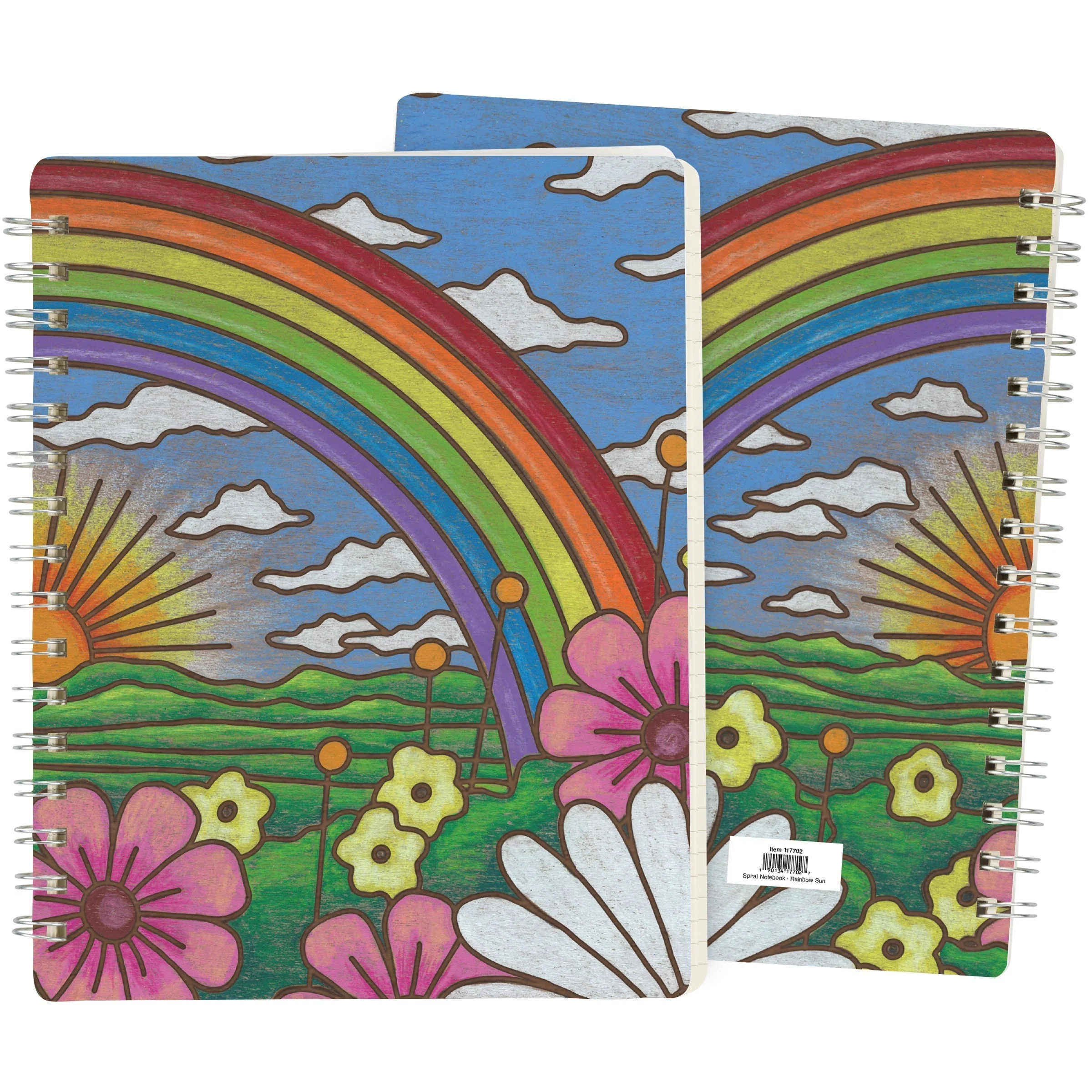 Rainbow and Sunrise Spiral Notebook | Double-Sided Journal | 120 Lined Pages - Image 6