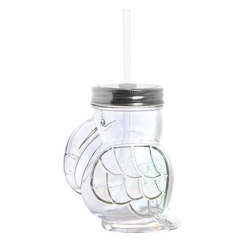 Rainbow Toucan Shaped Sipper | Iridescent Glass | Cocktail or Wine Glass with Straw for Indoors or Outdoors - Image 2