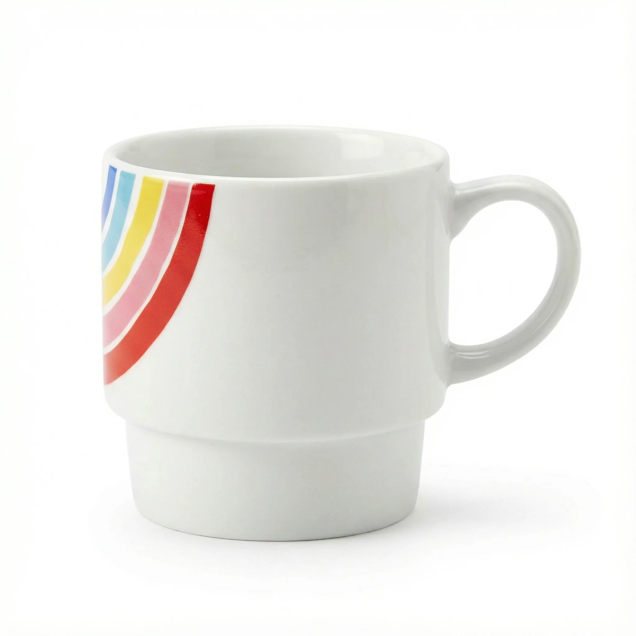 Set of 2 Rainbow Stacking Mugs | Ceramic Mug Set - Image 6