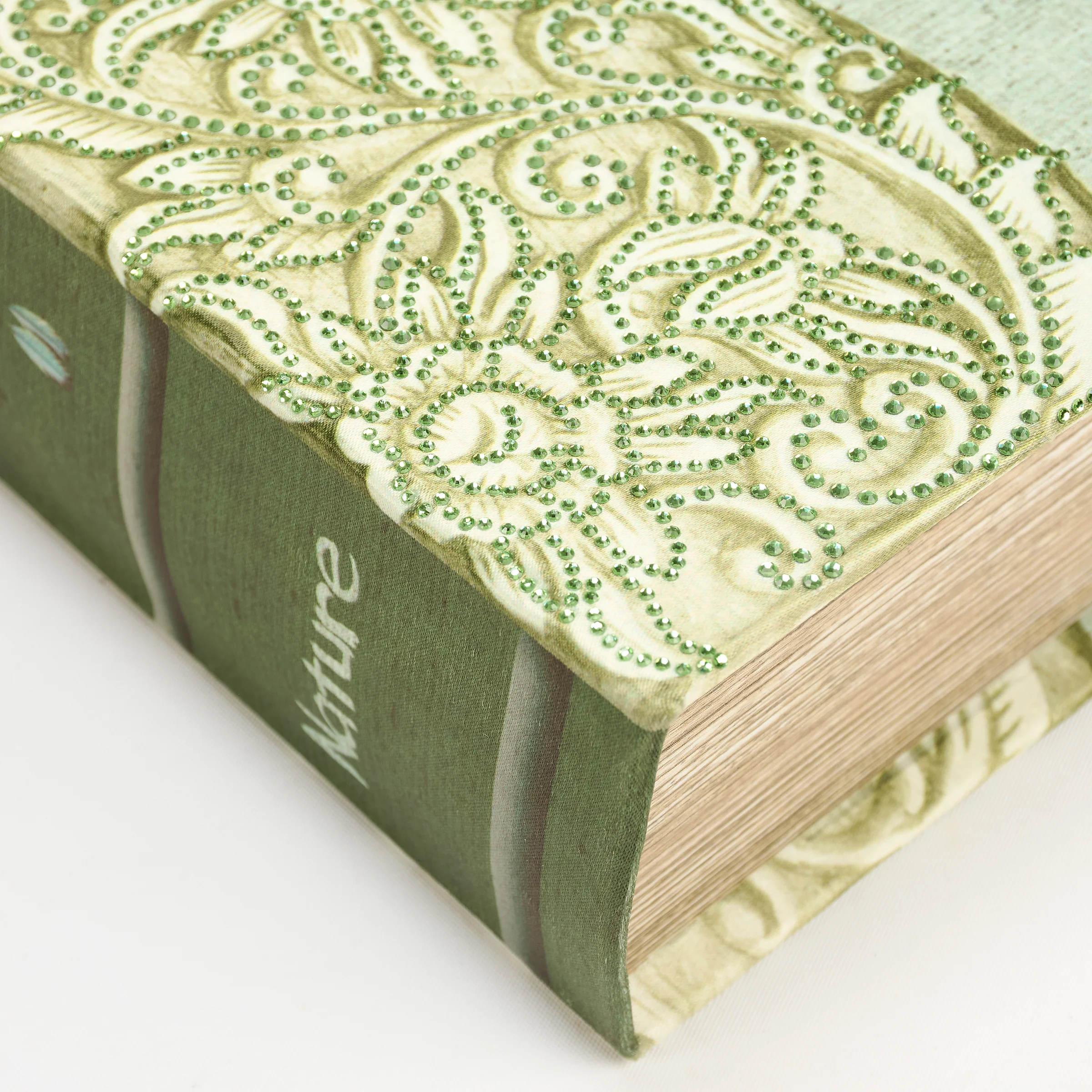 Rainforest Bird & Florals Book Box | Vintage Book Shaped Storage Stash Trinket Box - Image 4