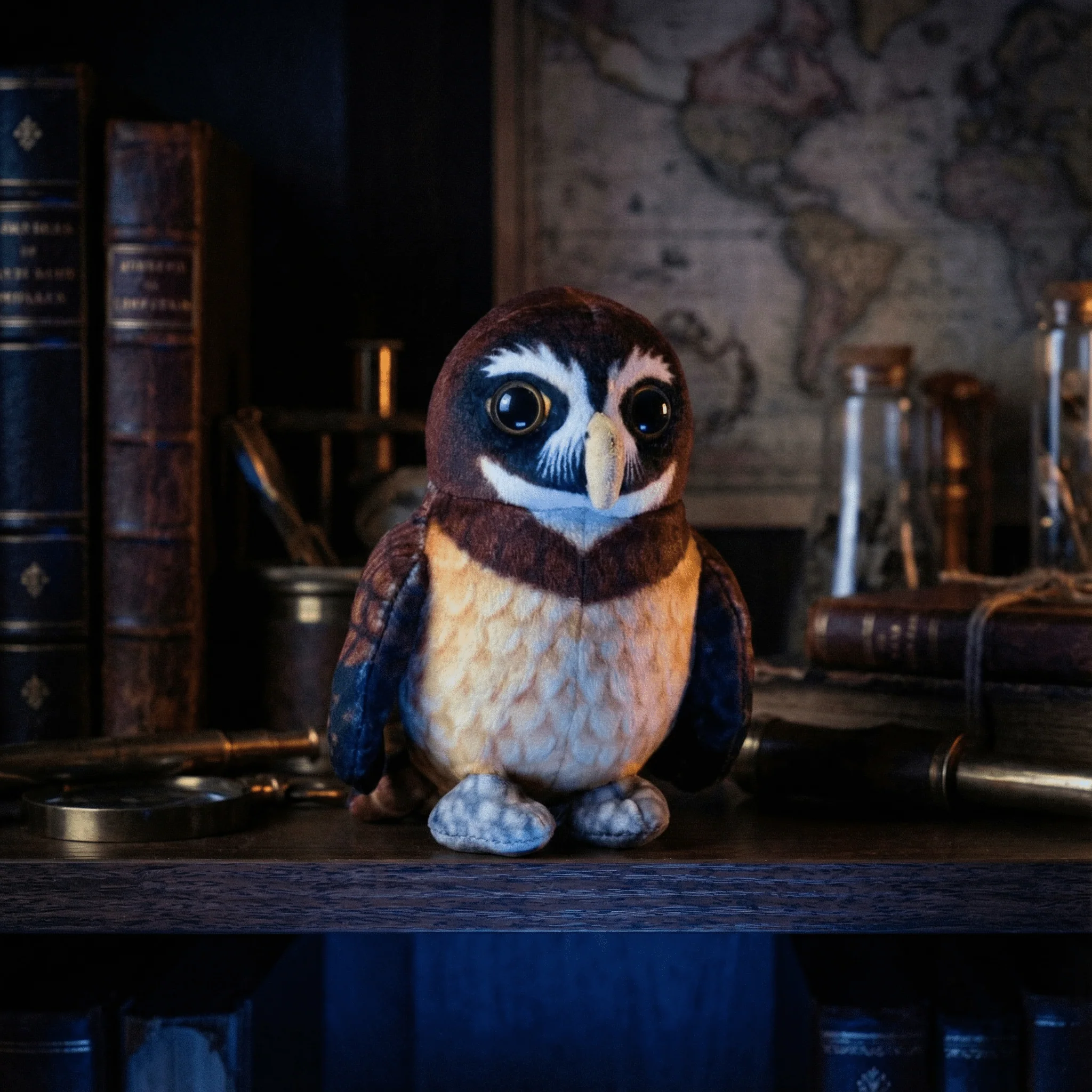 Rainforest Spectacled Owl Stuffed Animal 4.5" - Image 2