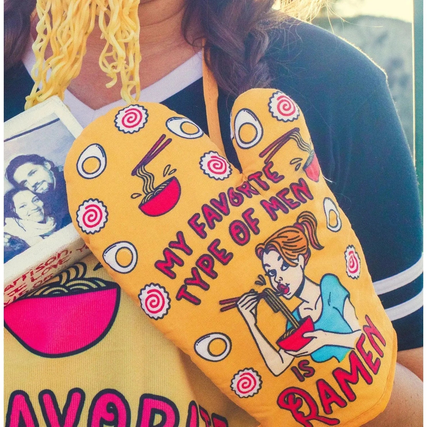My Favorite Type Of Men Is Ramen Oven Mitt Pot Holder - Image 3