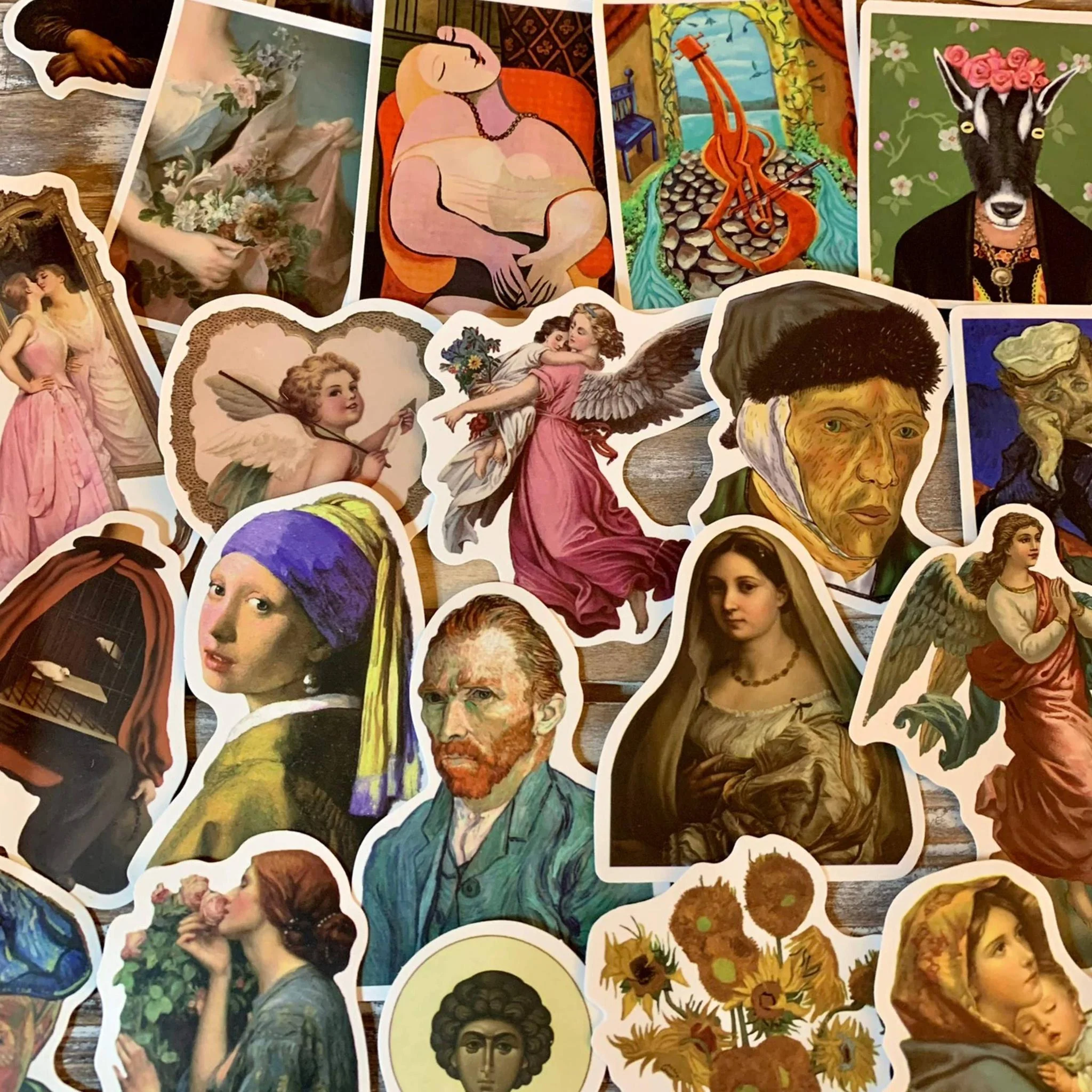 Random Art Stickers Pack | 20 Assorted Stickers of Famous Paintings - Image 2