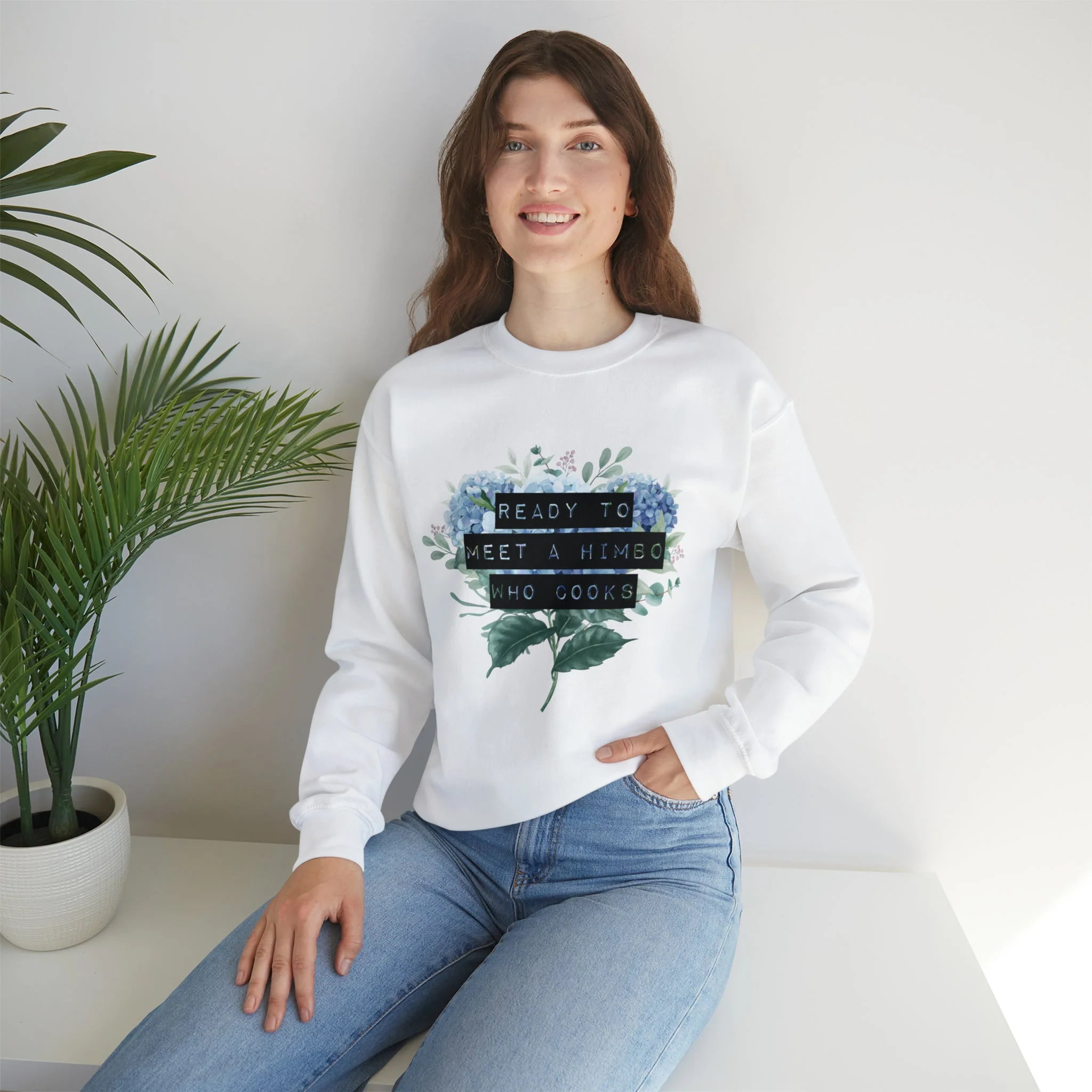Ready To Meet a Himbo Who Cooks Unisex Heavy Blend™ Crewneck Sweatshirt - Image 10