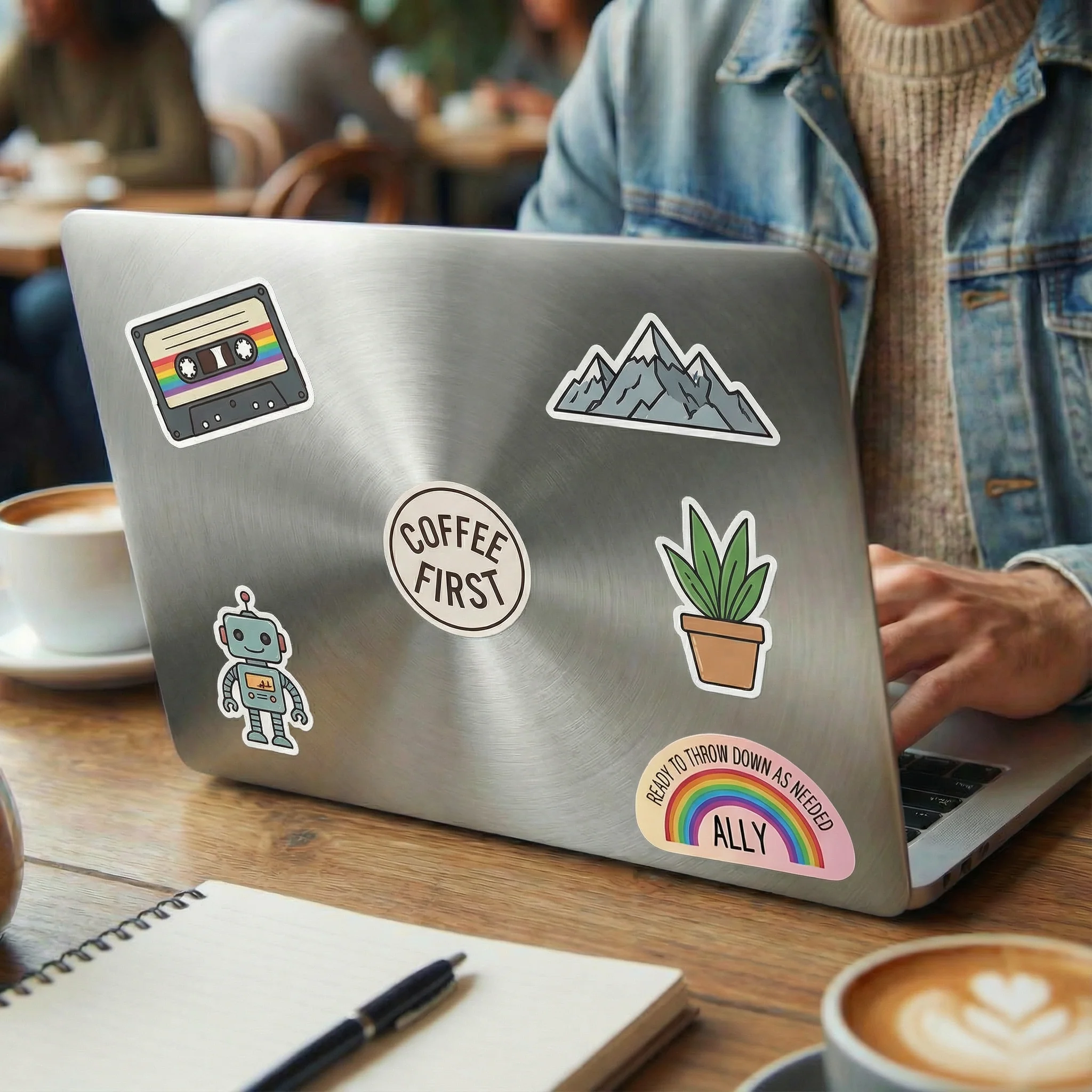 LGBTQ Ally Ready To Throw Down Rainbow Vinyl Sticker - Image 6