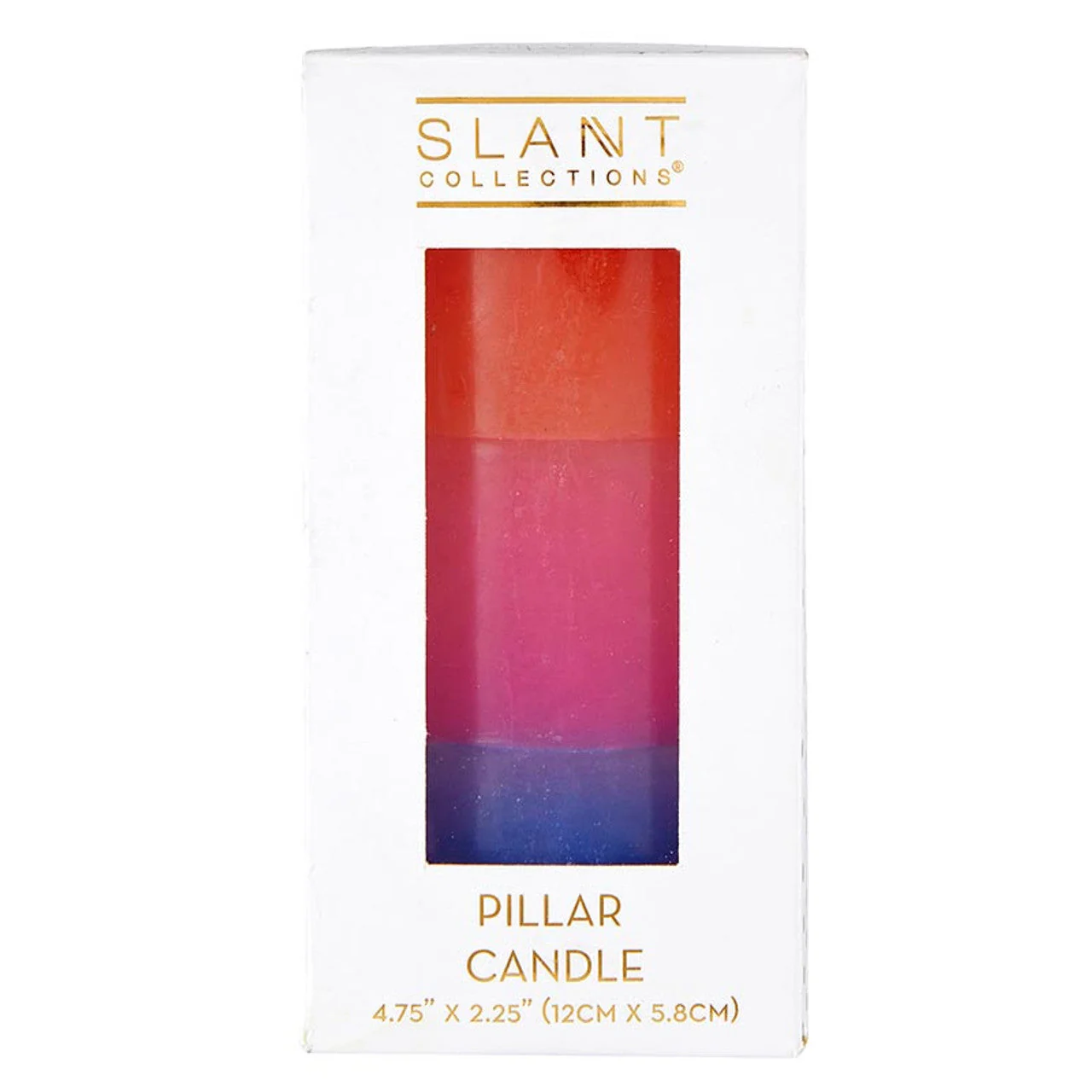 Mini Red-Pink-Blue Pillar Candle | Aesthetic Unscented Table Decor Cylindrical Candle 4.75" - Image 5