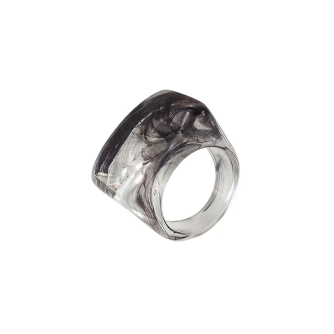 Resin Swirl Statement Ring (7 Colorways) - Image 4