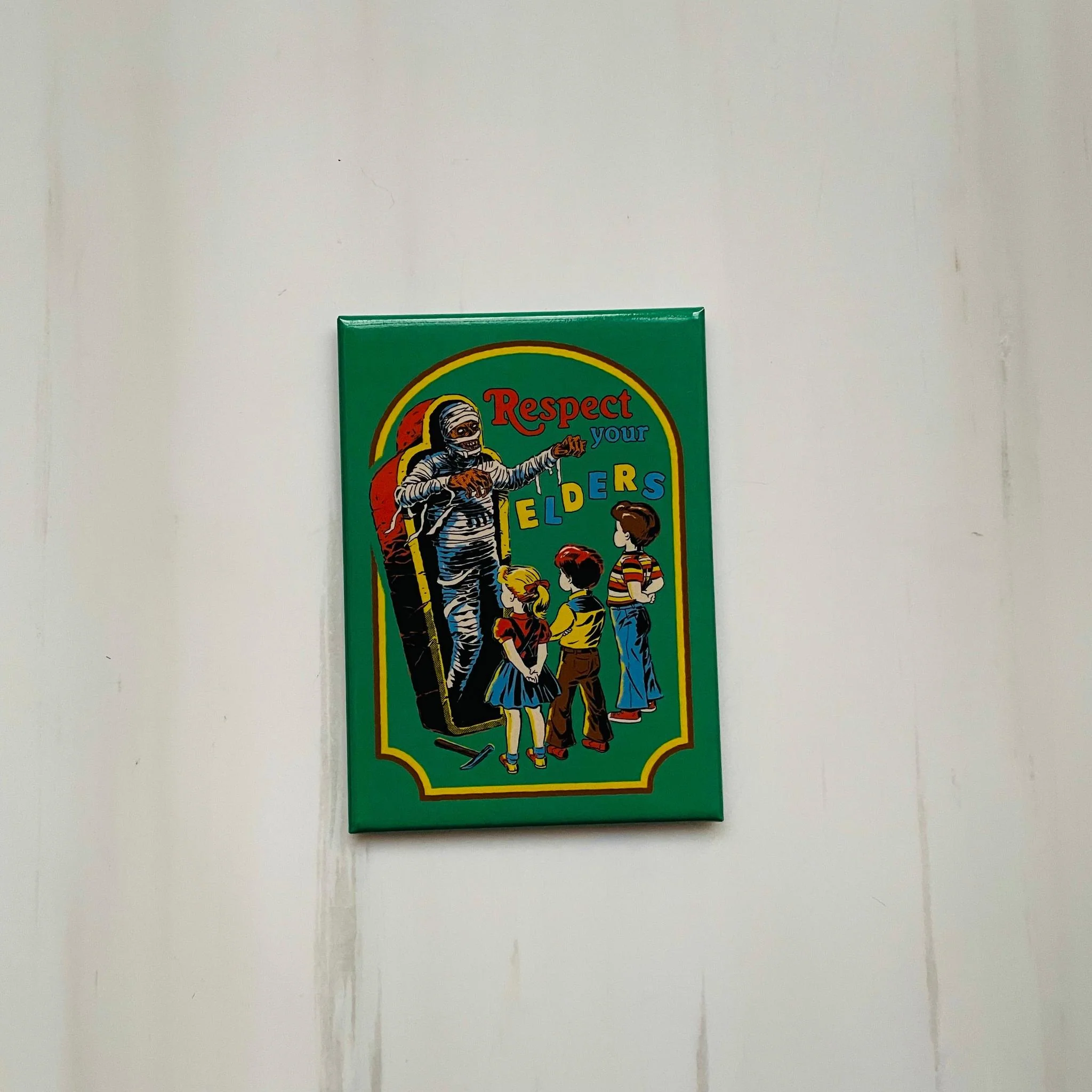 Respect Your Elders Rectangular Magnet | Refrigerator Magnetic Surface Decor Art by Steven Rhodes | 2.5" X 3.5" - Image 4