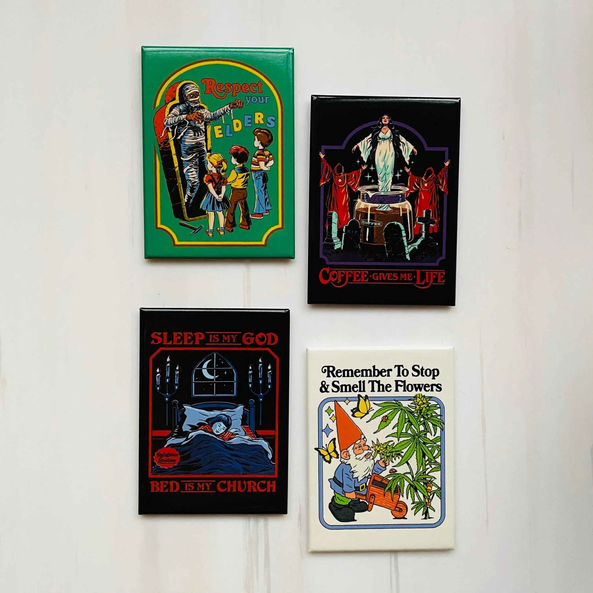 Respect Your Elders Rectangular Magnet | Refrigerator Magnetic Surface Decor Art by Steven Rhodes | 2.5" X 3.5" - Image 5
