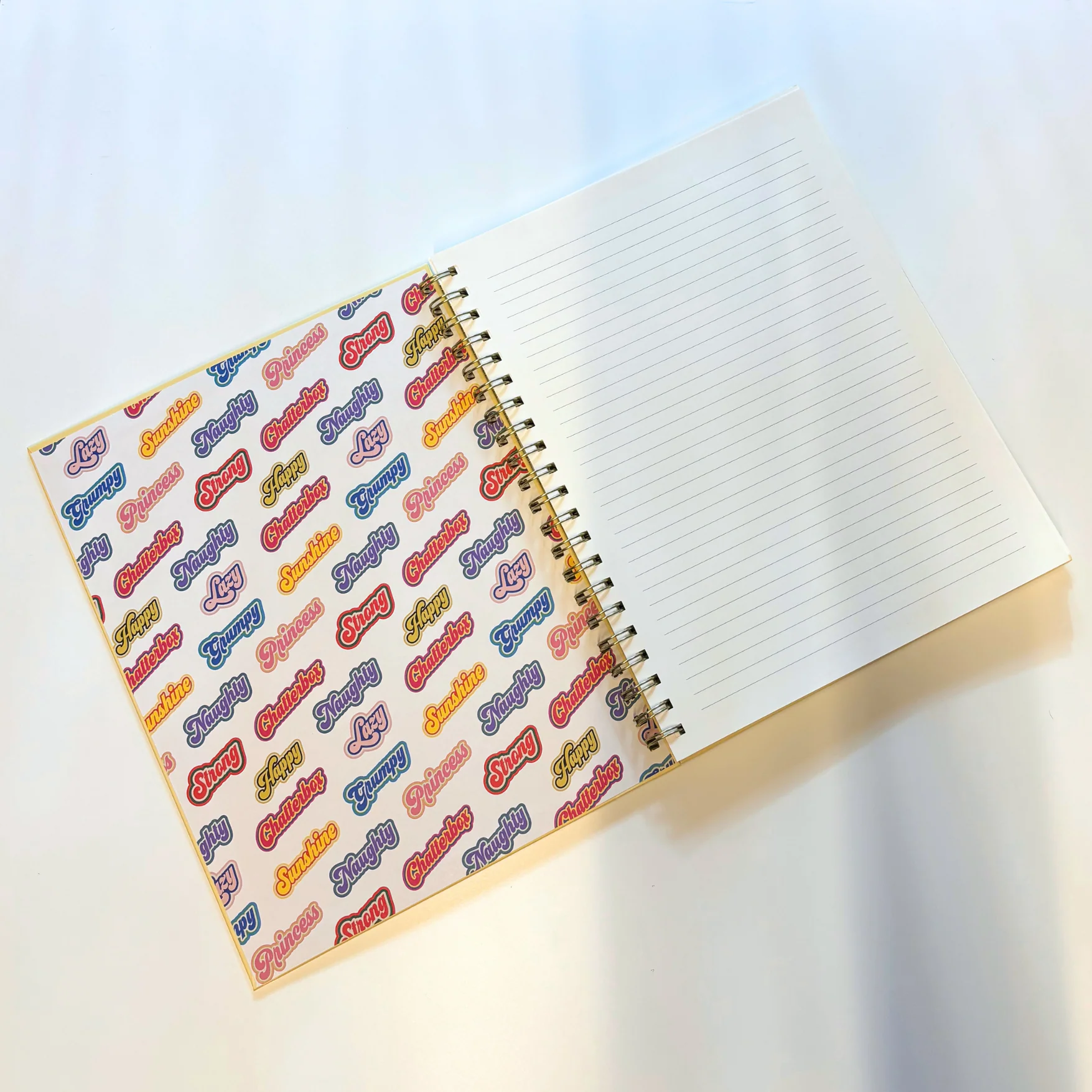 Retro 1970s 1980s Little Miss and Mr. Men Full Size Hardcover Spiral Notebook So Many Feelings | Hardcover Journal - Image 2