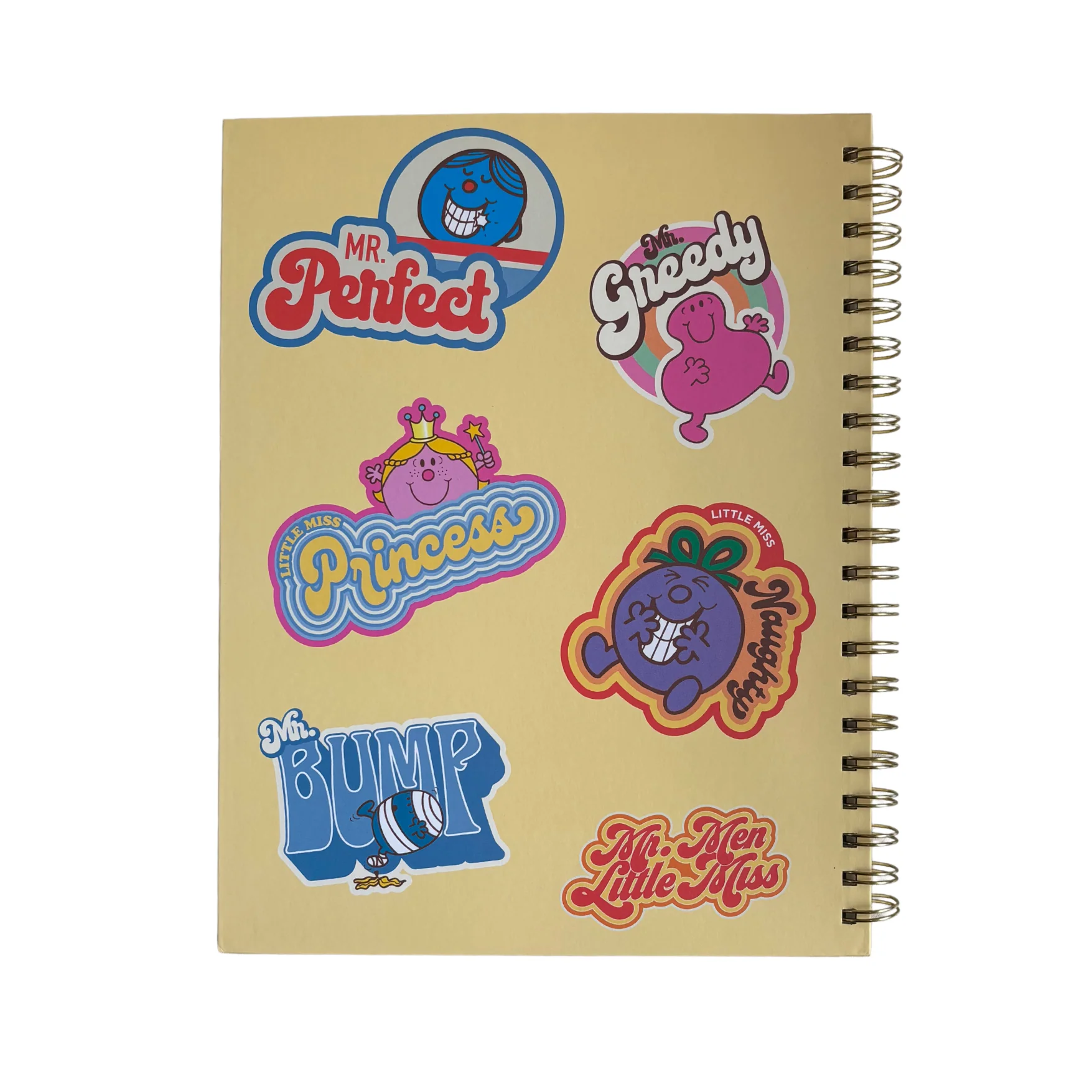 Retro 1970s 1980s Little Miss and Mr. Men Full Size Hardcover Spiral Notebook So Many Feelings | Hardcover Journal - Image 5