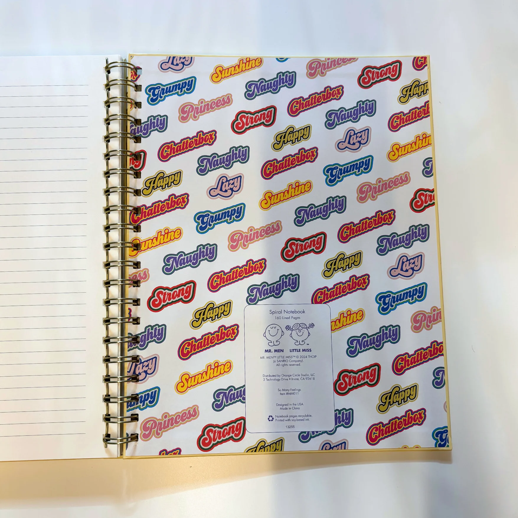 Retro 1970s 1980s Little Miss and Mr. Men Full Size Hardcover Spiral Notebook So Many Feelings | Hardcover Journal - Image 8