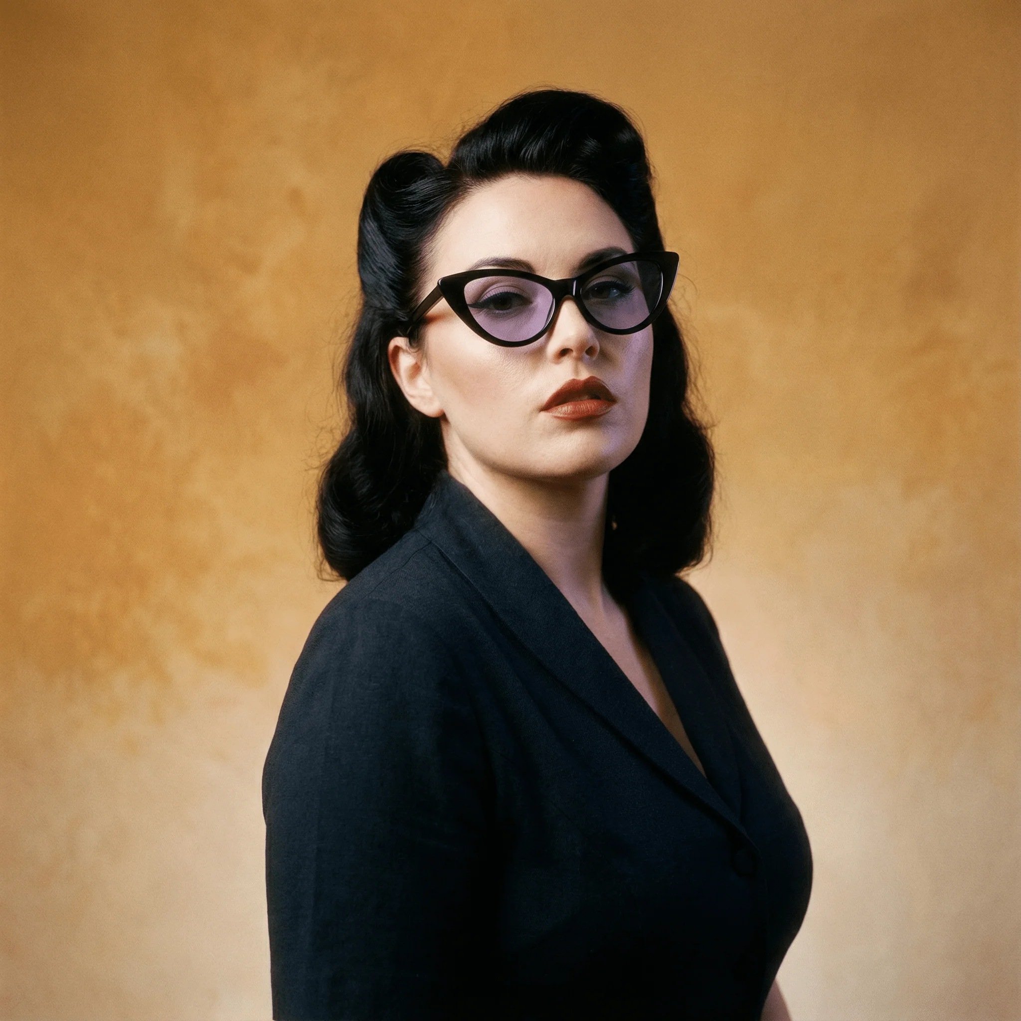 Retro 1990's Black Cat Eye Women's Sunglasses - Image 12