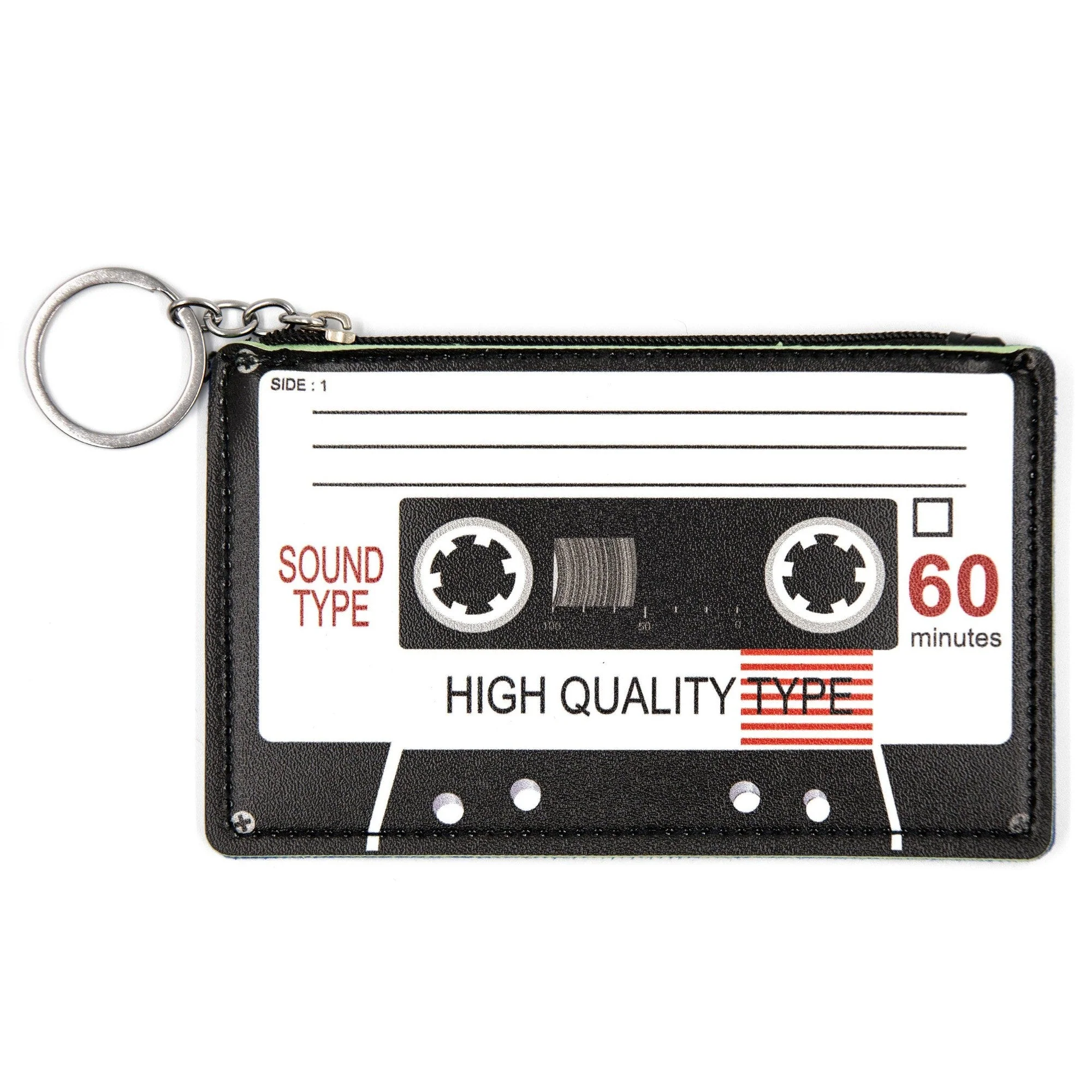 Retro Cassette Graphic Black White Cute Cool Small/Mini Zip Coin/Change Purse/Bag/Pouch/Wallet - Image 2